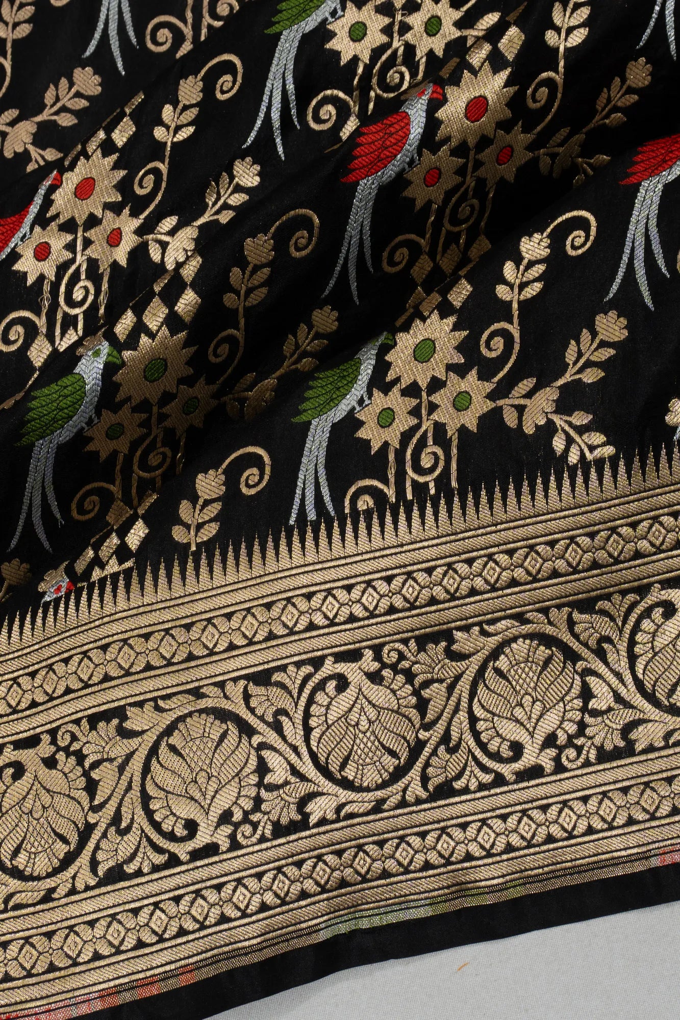 Banarasi Silk Brocade Black Saree