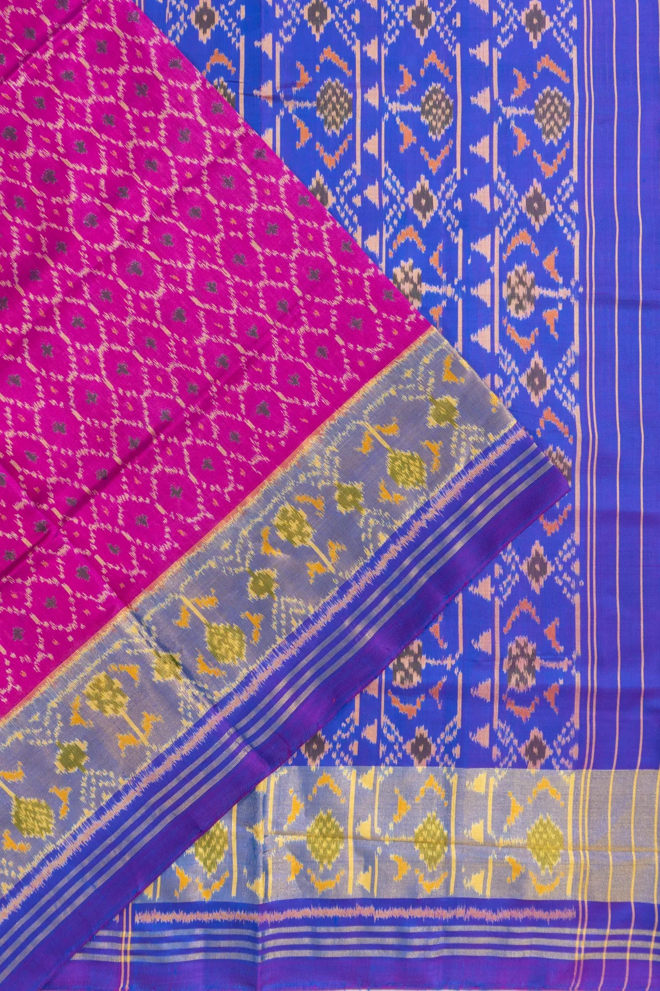 Rajkot Patola Silk Ikat Pink Saree