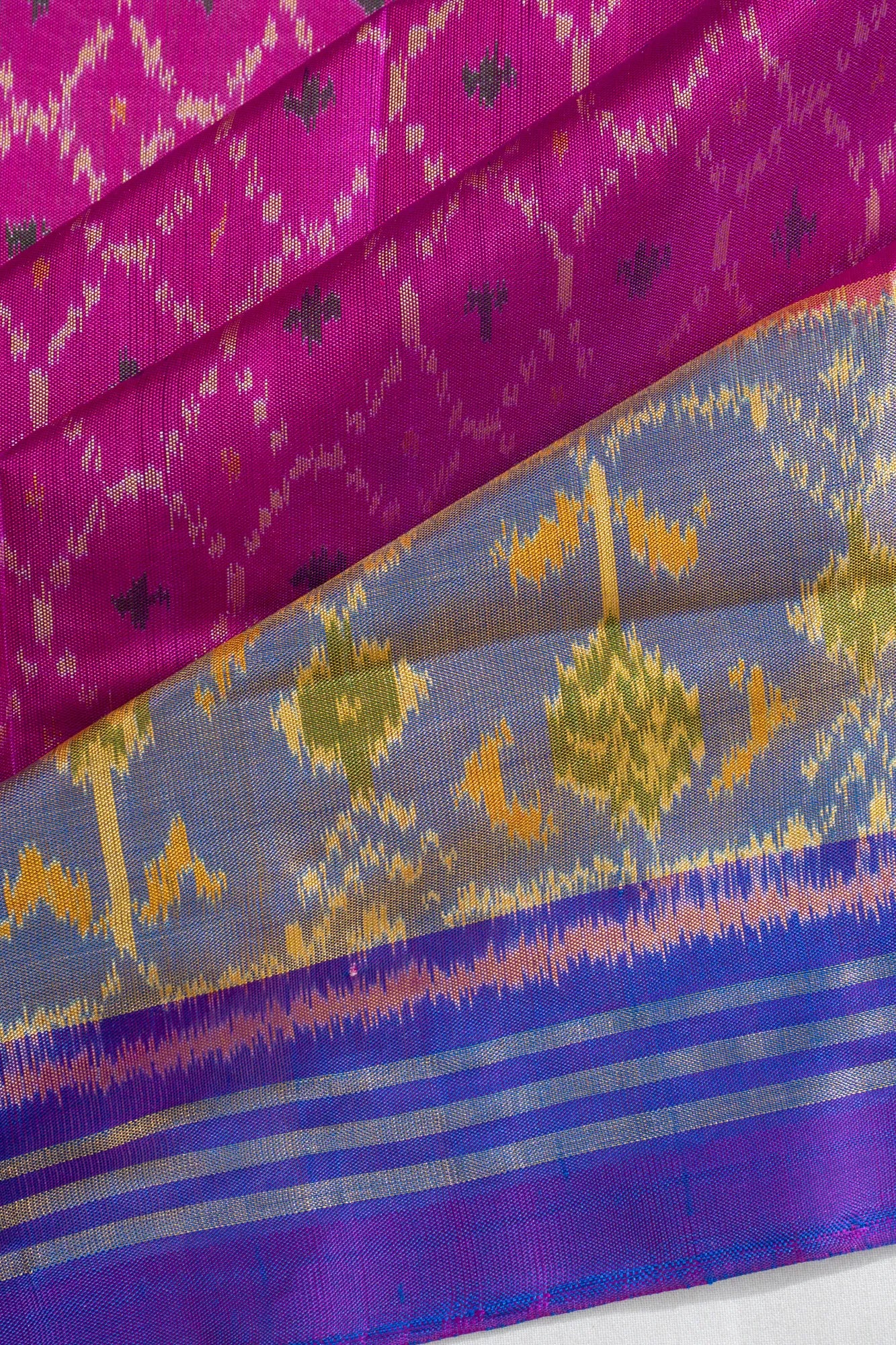 Rajkot Patola Silk Ikat Pink Saree