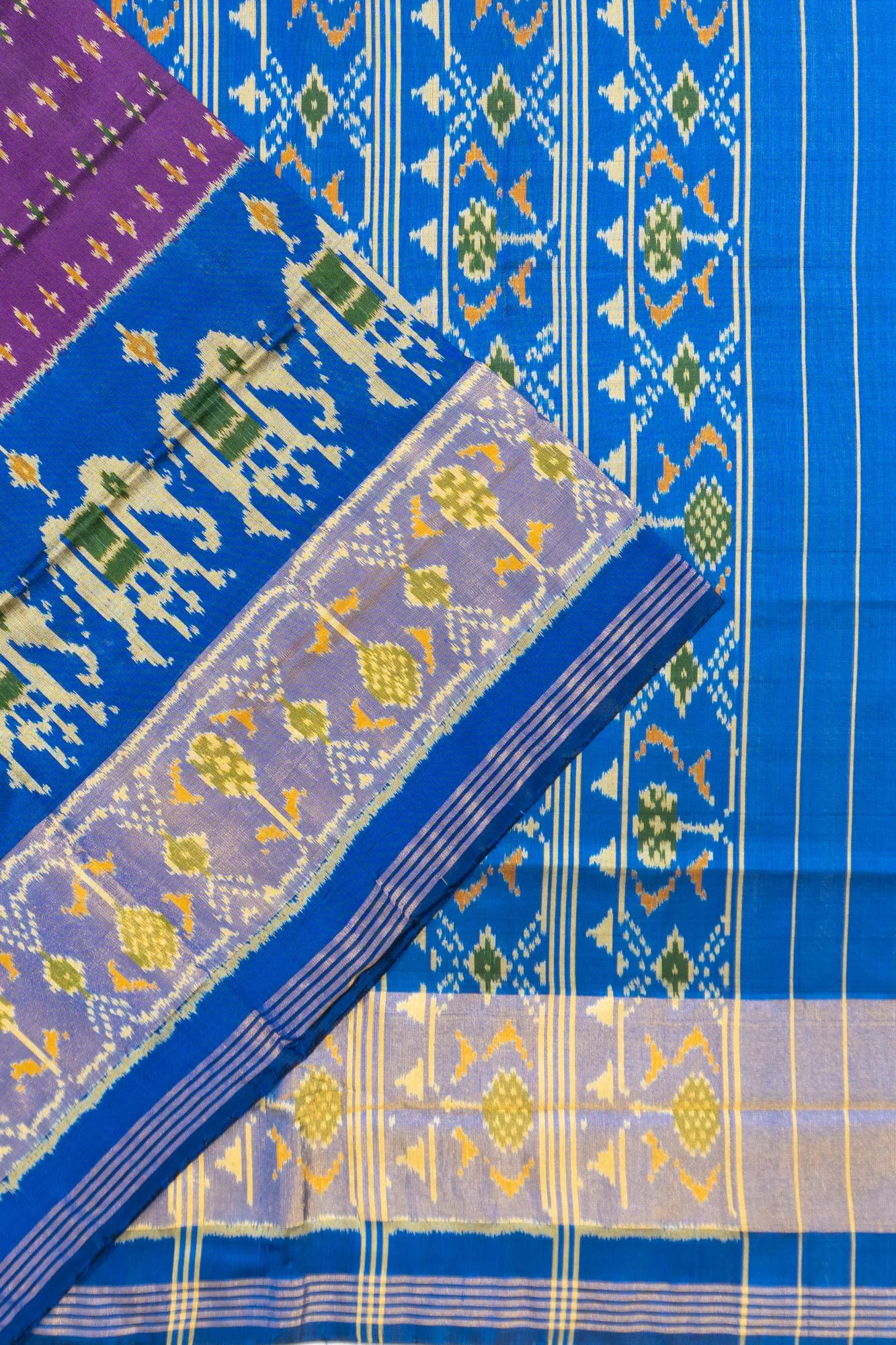 Rajkot Patola Silk Ikat Purple Saree