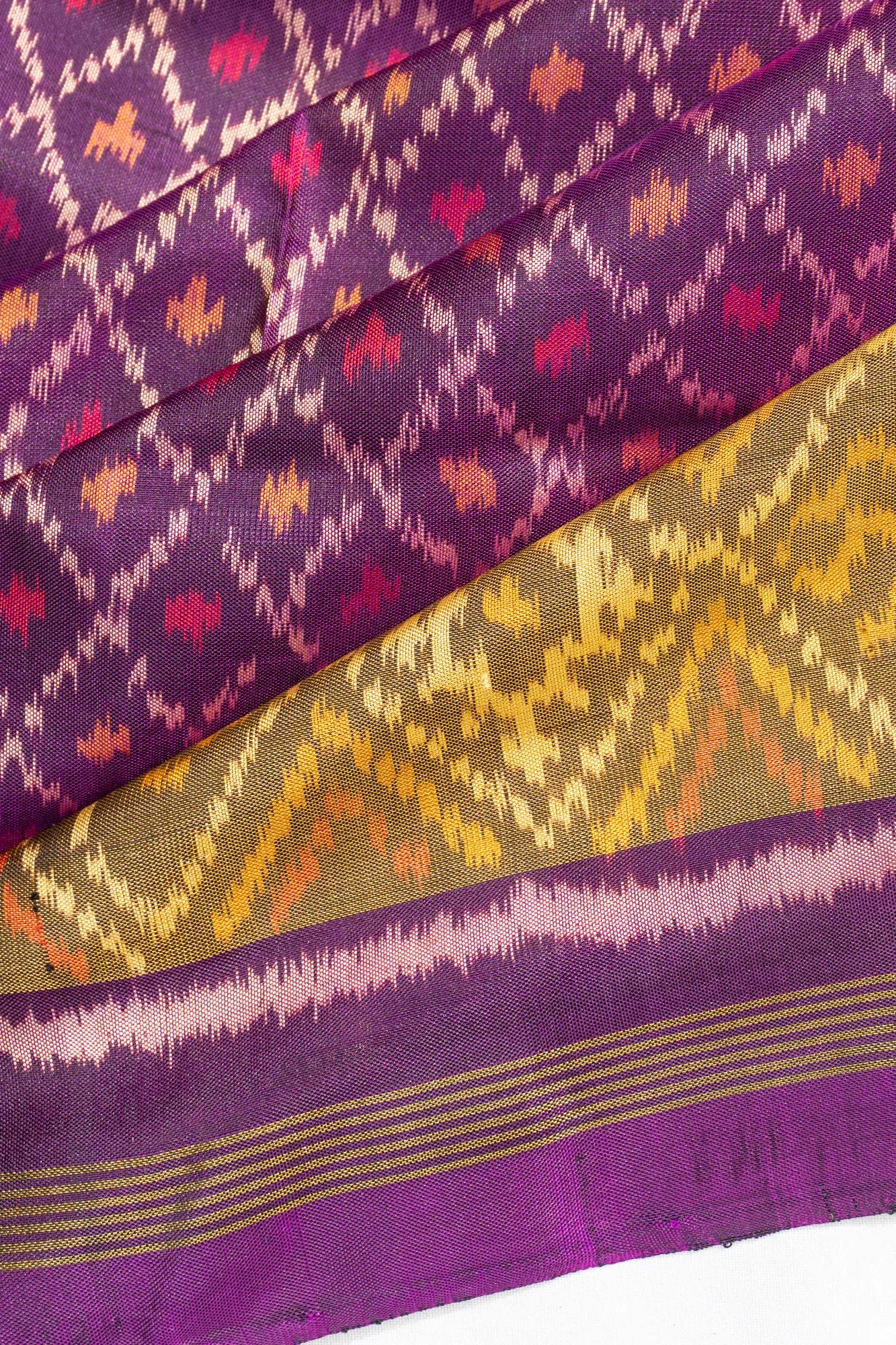 Rajkot Patola Silk Ikat Purple Saree