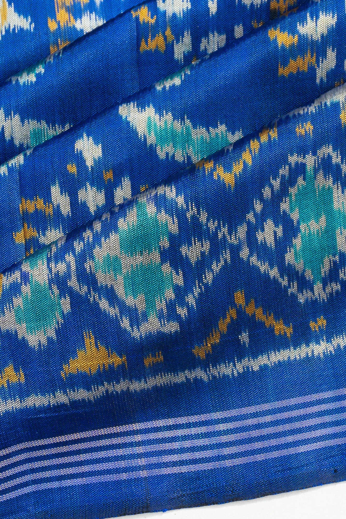 Semi Patan Silk Ikat Dark Blue Saree