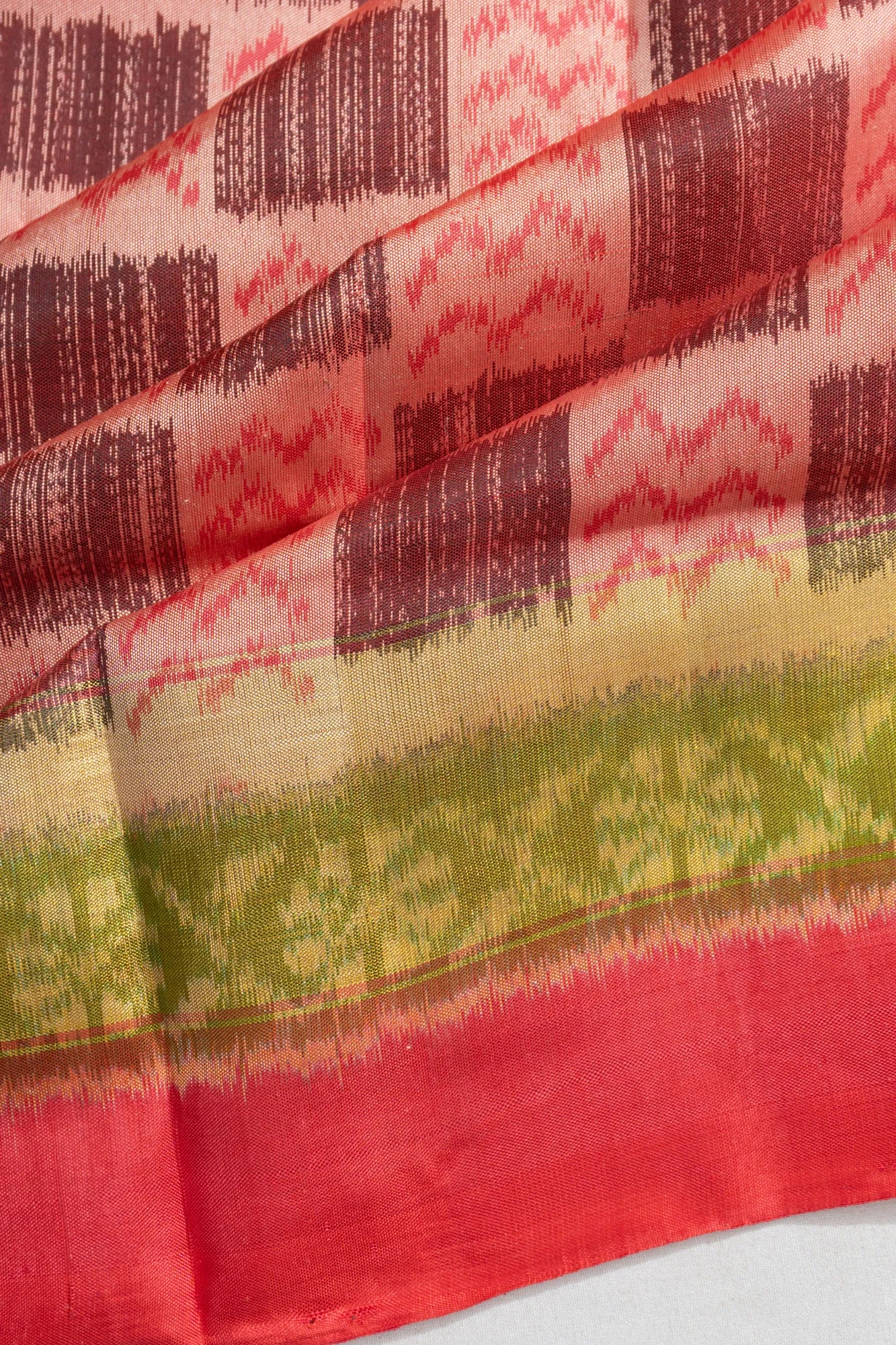Rajkot Patola Silk Ikat Pink Saree