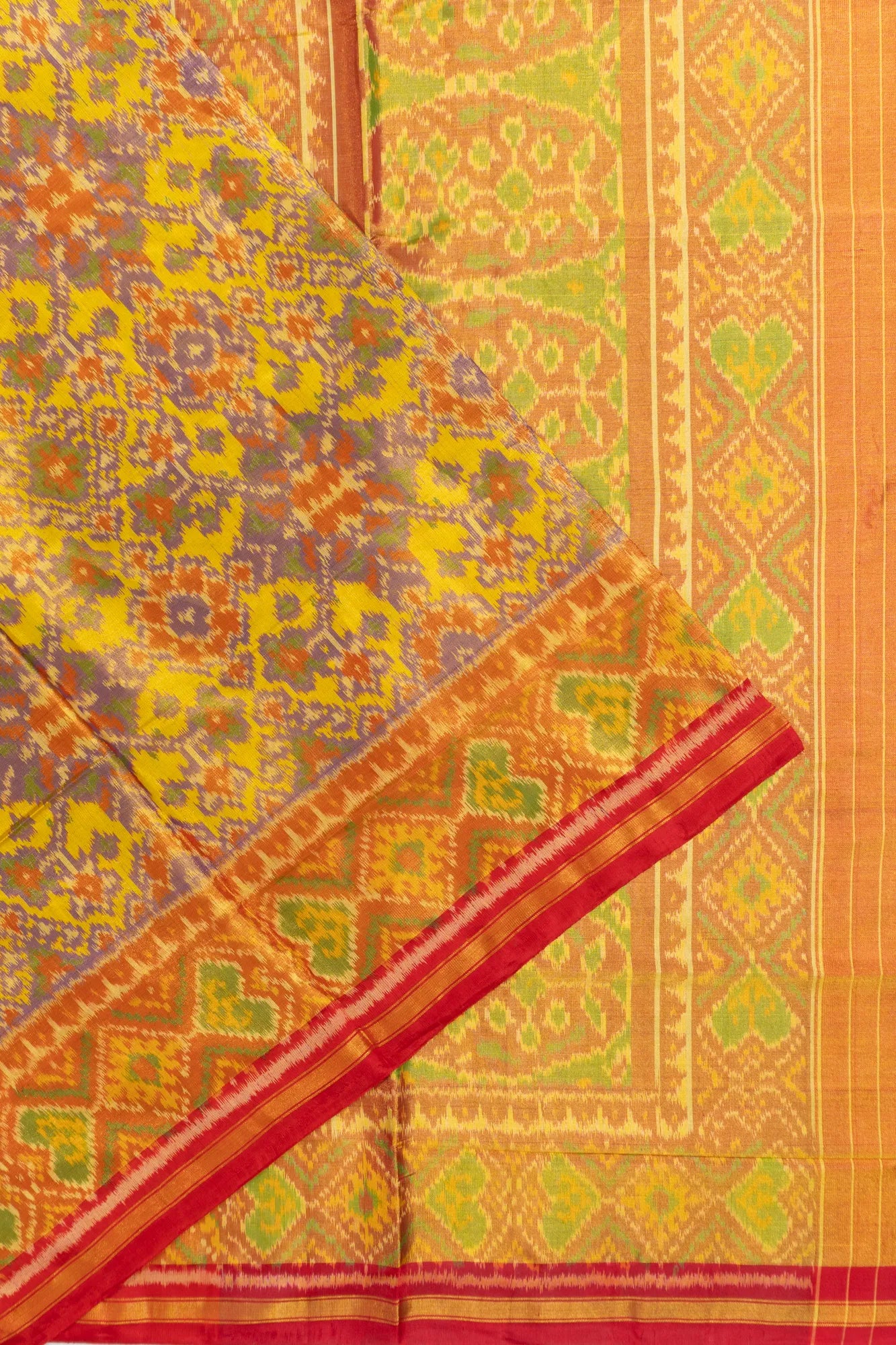 Rajkot Patola Silk Ikat Tissue Blue Saree