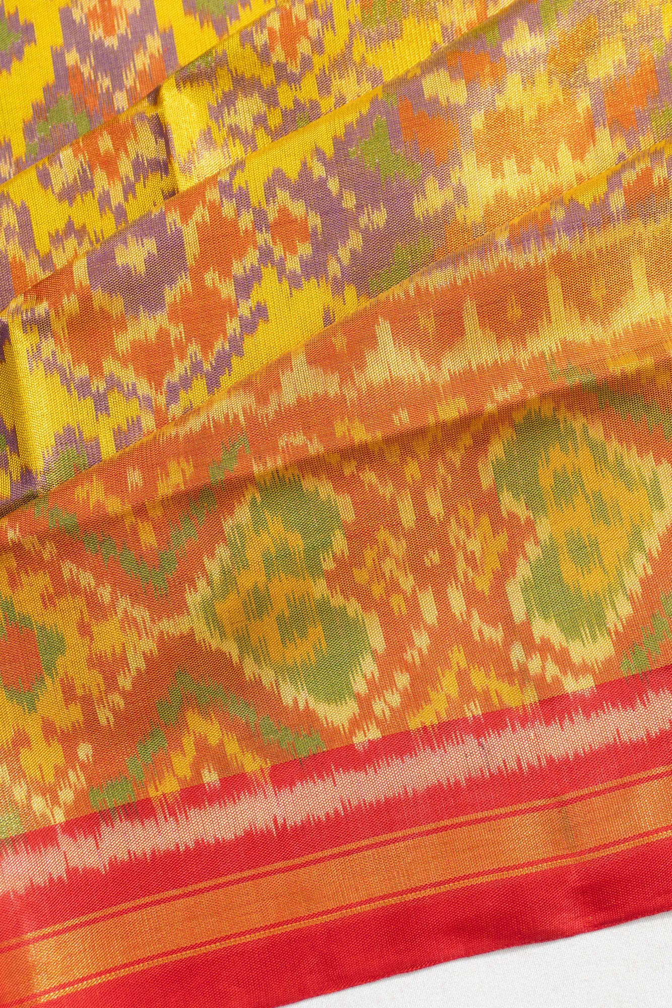 Rajkot Patola Silk Ikat Tissue Blue Saree