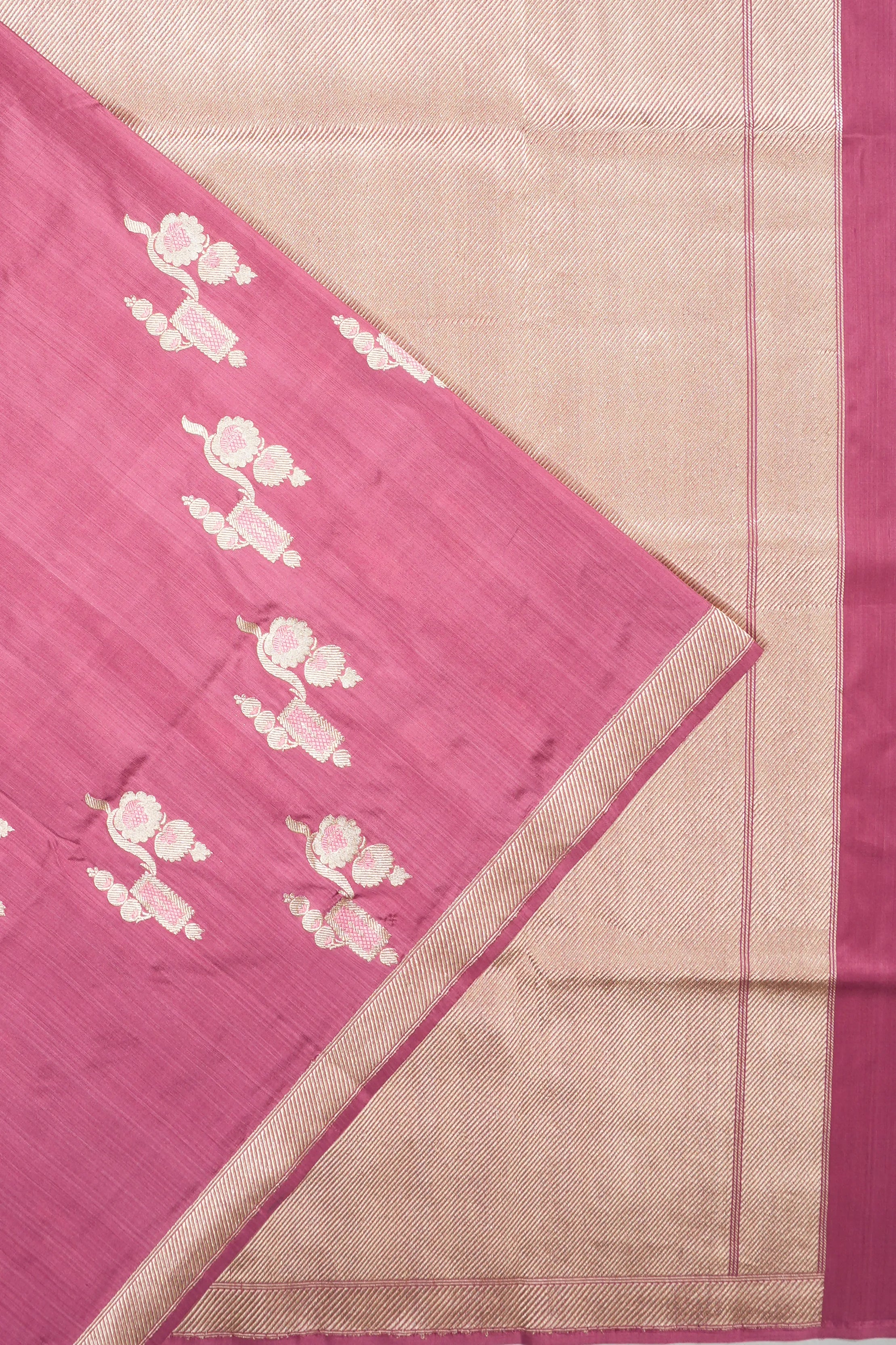 Banarasi Silk Brocade Pink Saree