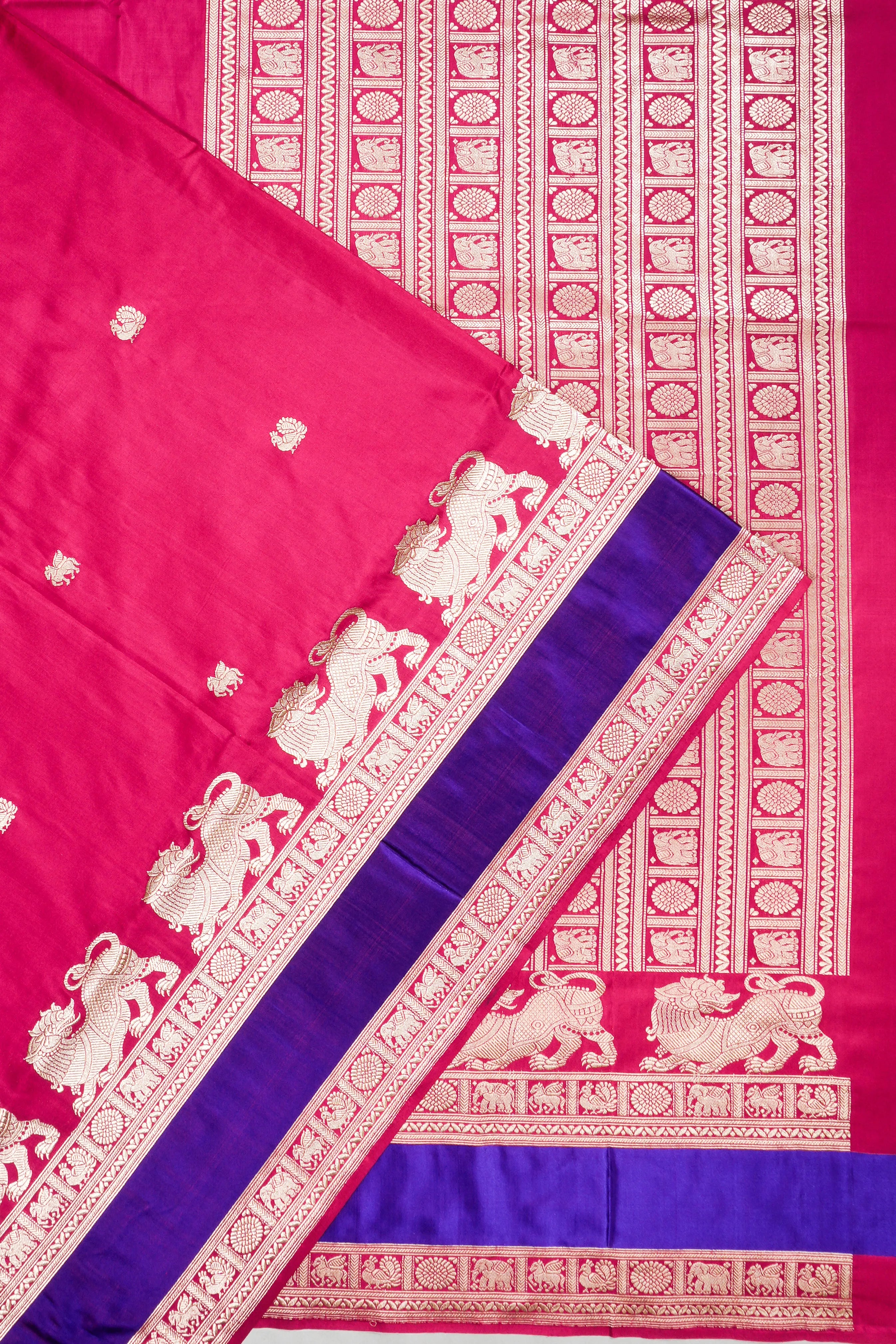 Banarasi Silk Kadwa Butta Pink Saree