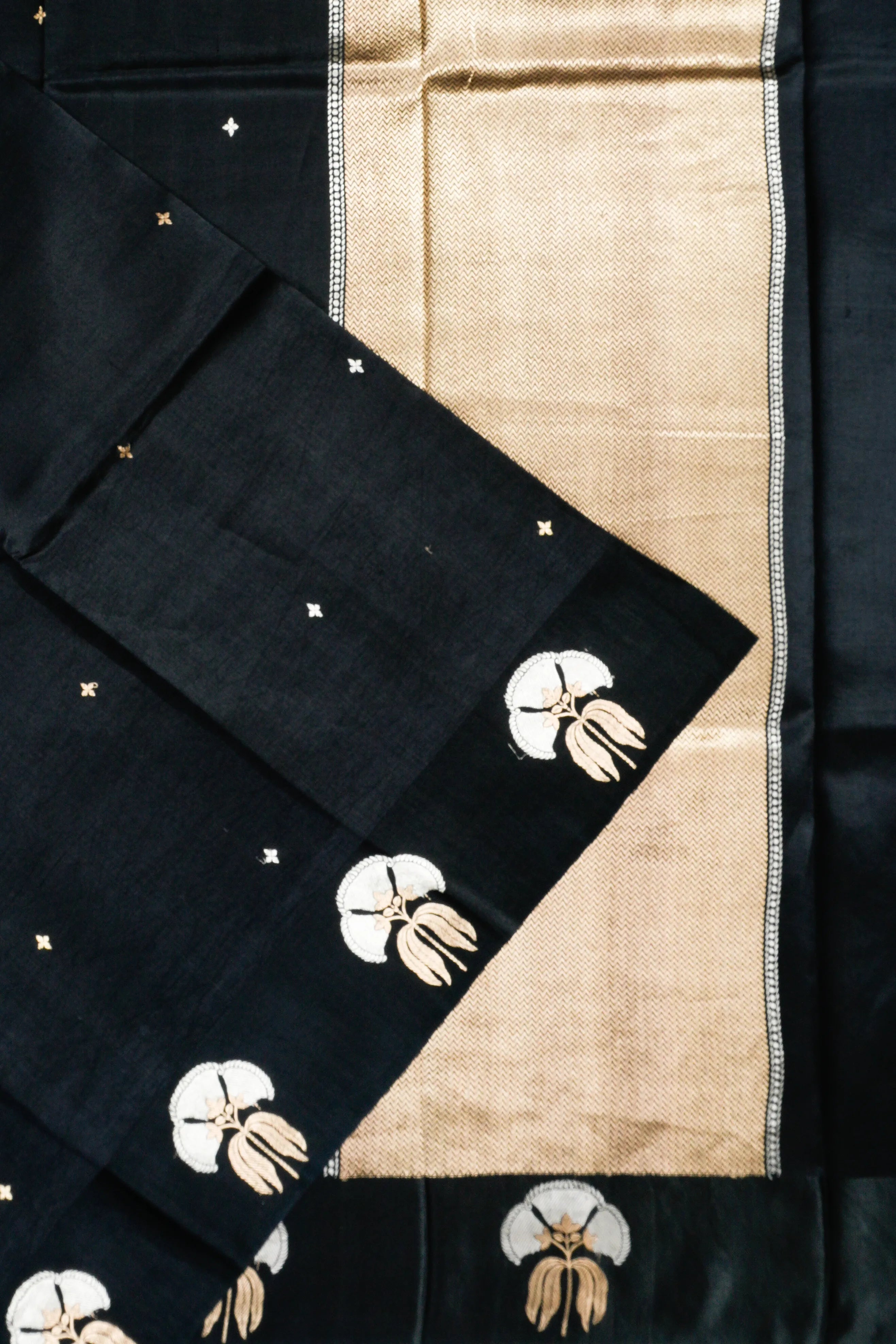 Banarasi Katan Silk Butta Black Saree