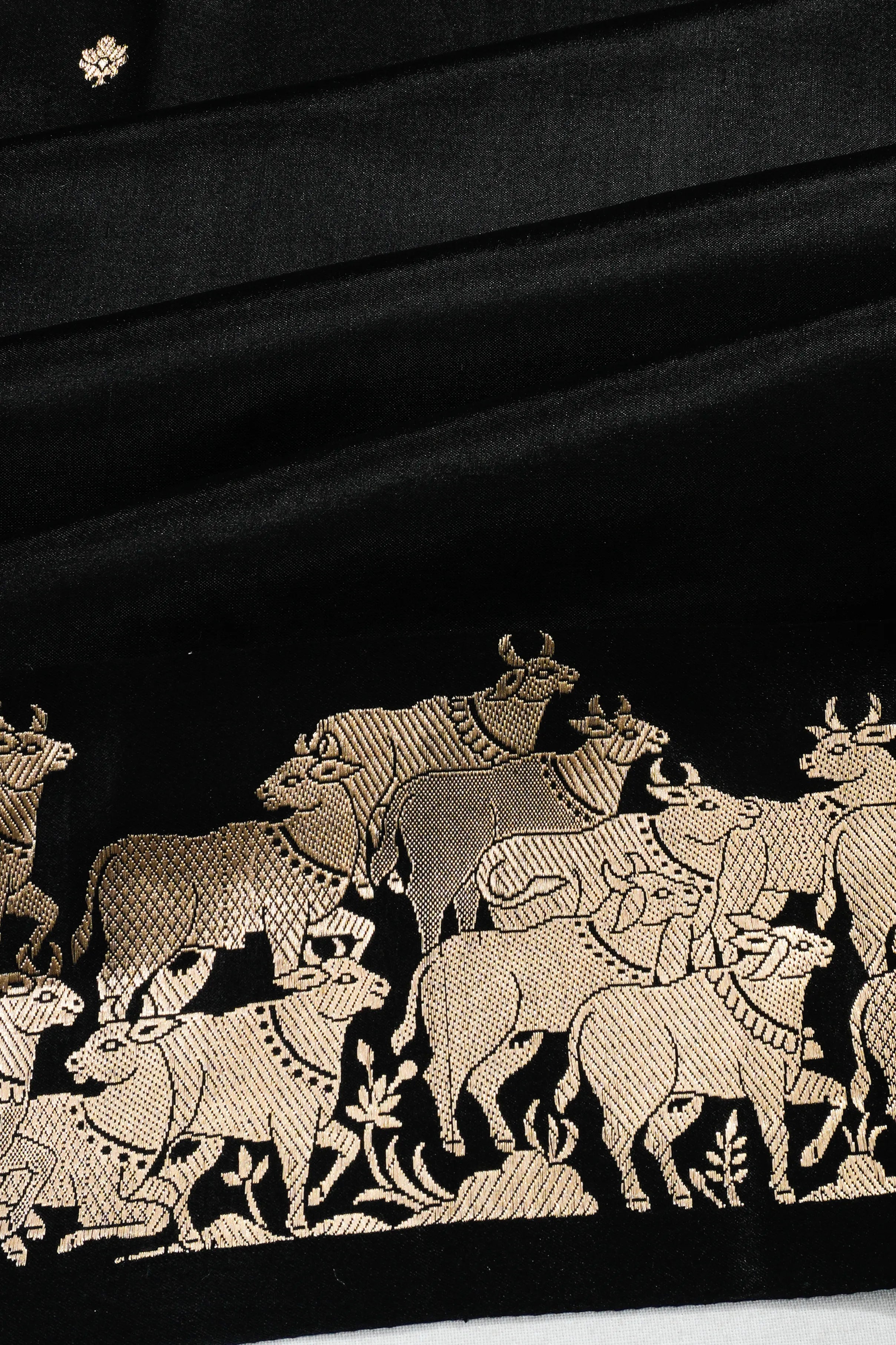 Banarasi Katan Silk Butta Black Saree