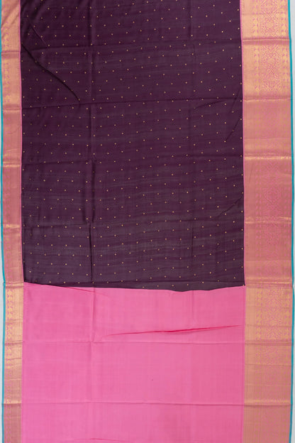 Tussar X Kanchipuram Silk Butta Purple Saree