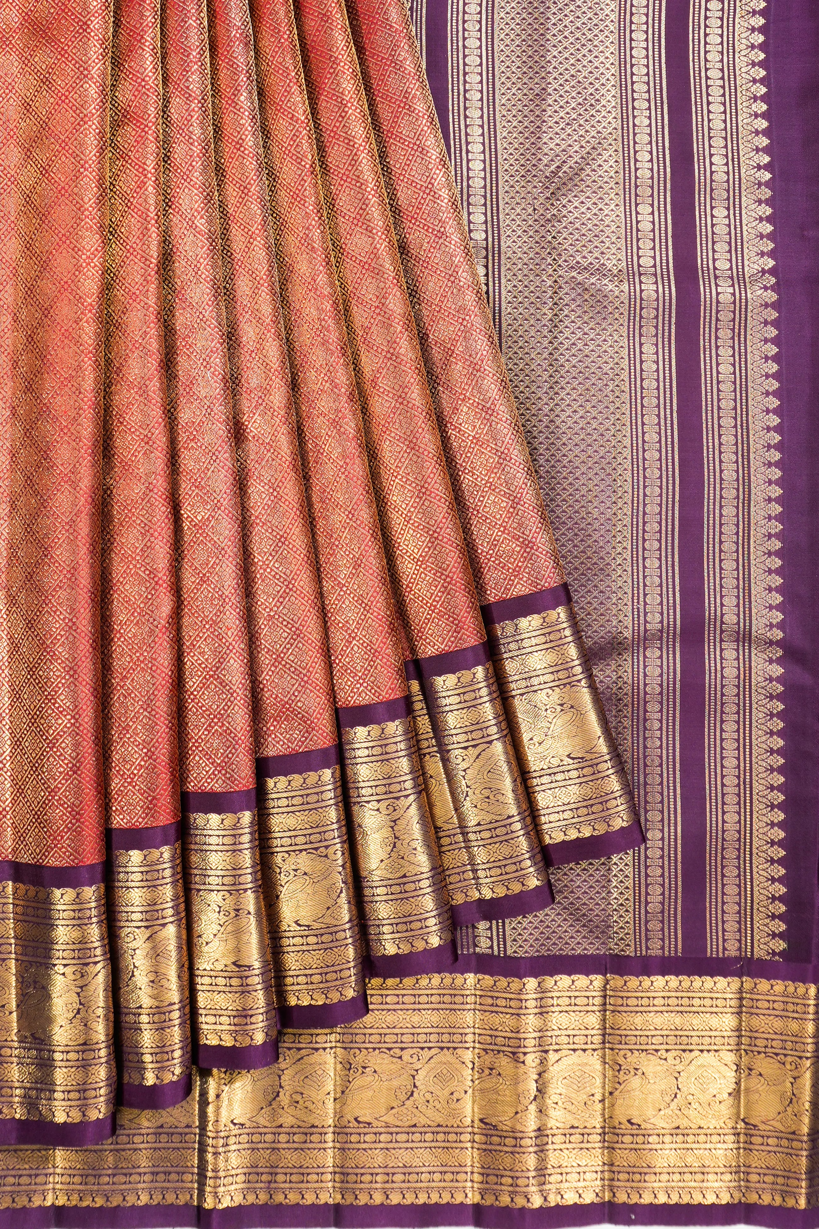 Classic Kanchipuram Silk Brocade Maroon Saree