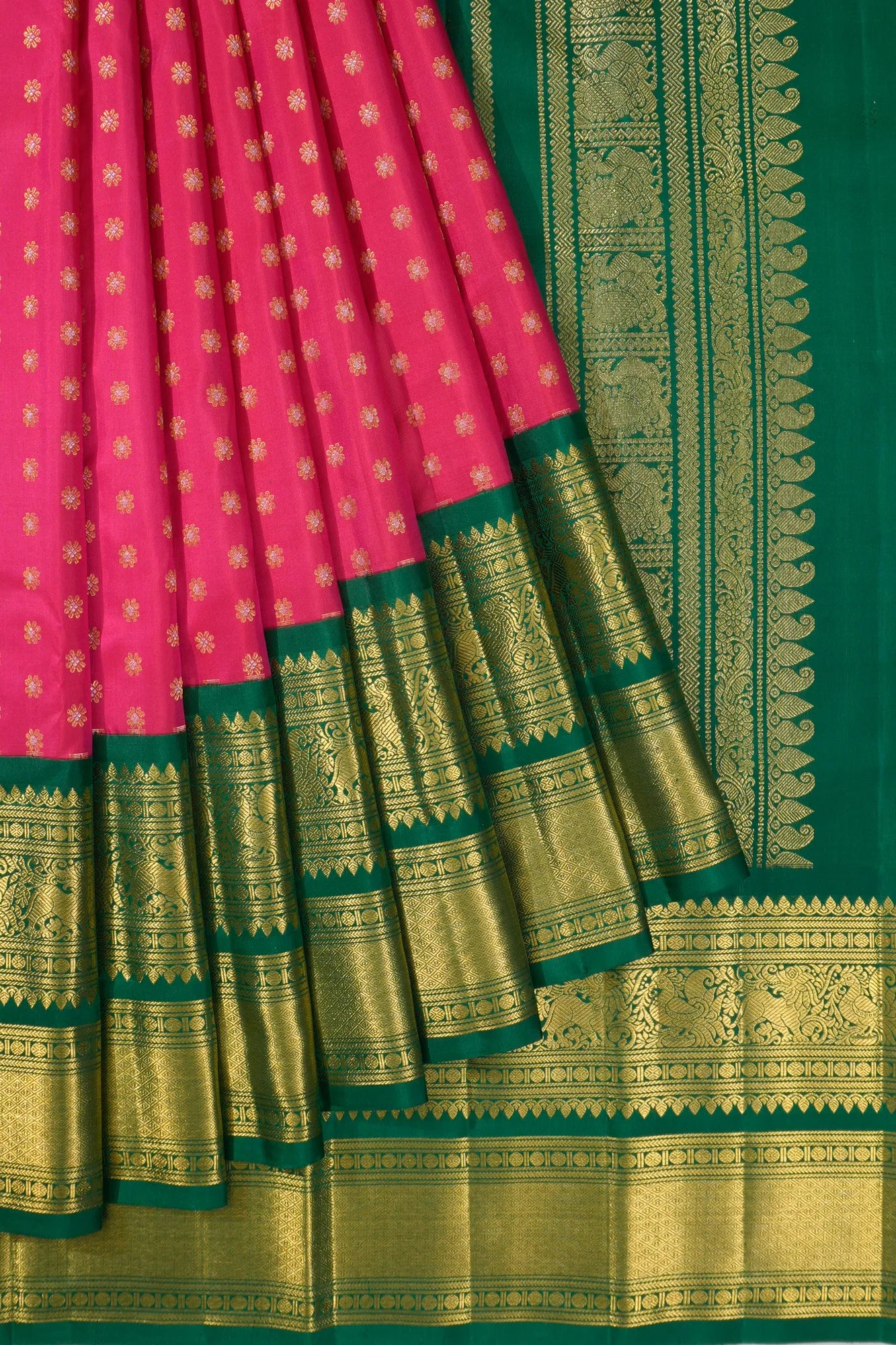 Classic Kanchipuram Silk Butta Pink Saree