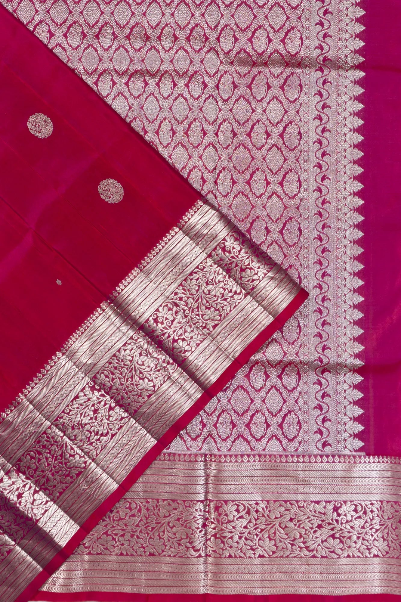 Venkatagiri Silk Butta Pink Saree