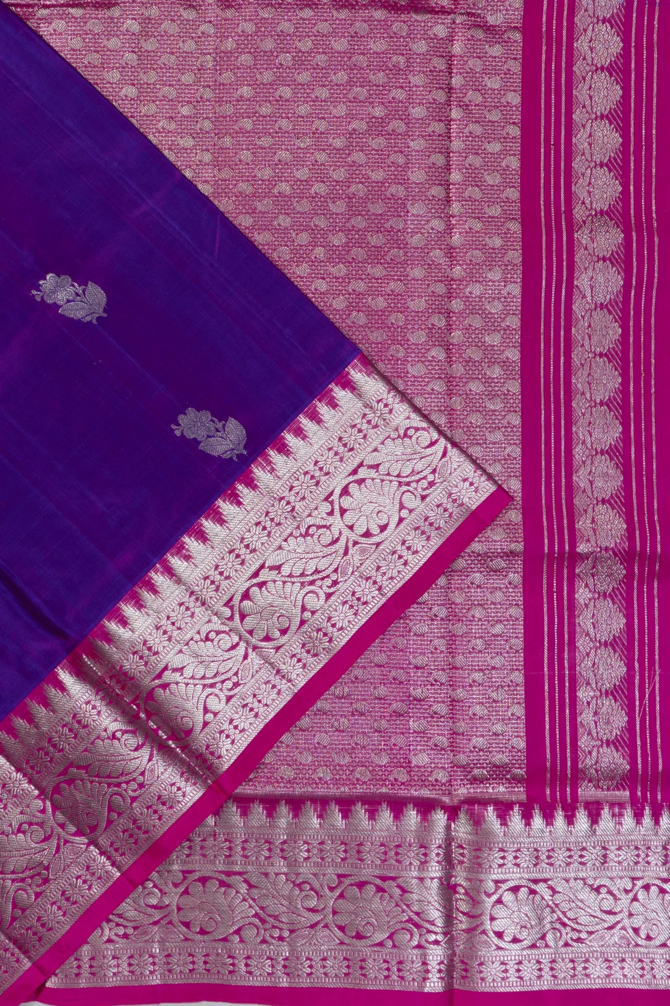 Venkatagiri Silk Butta Violet Saree