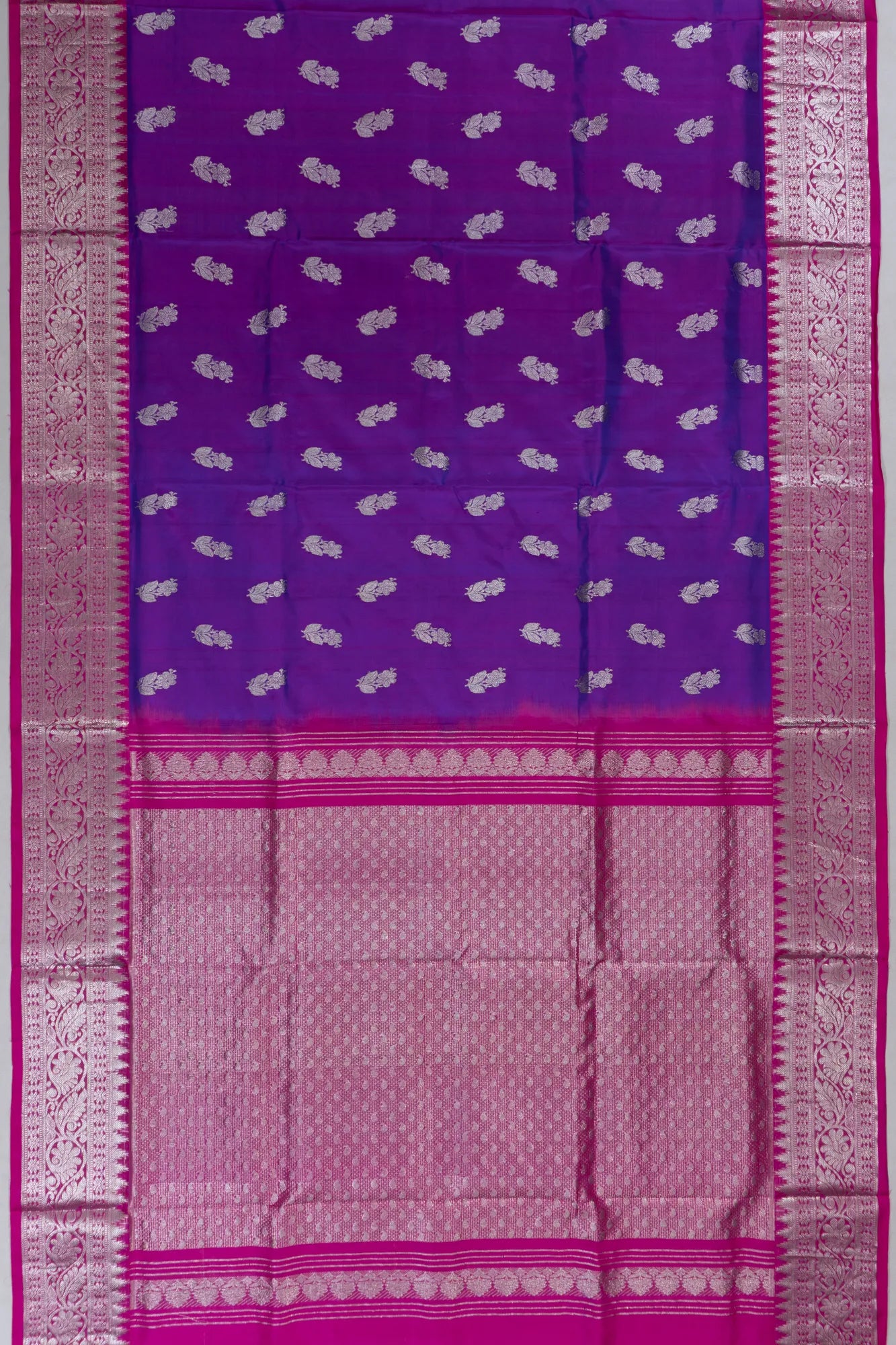 Venkatagiri Silk Butta Violet Saree