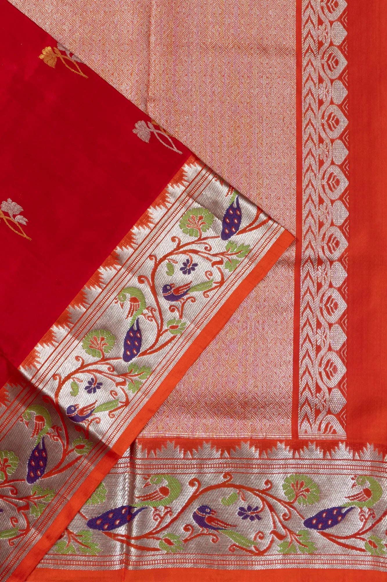 Venkatagiri Silk Butta Red Saree