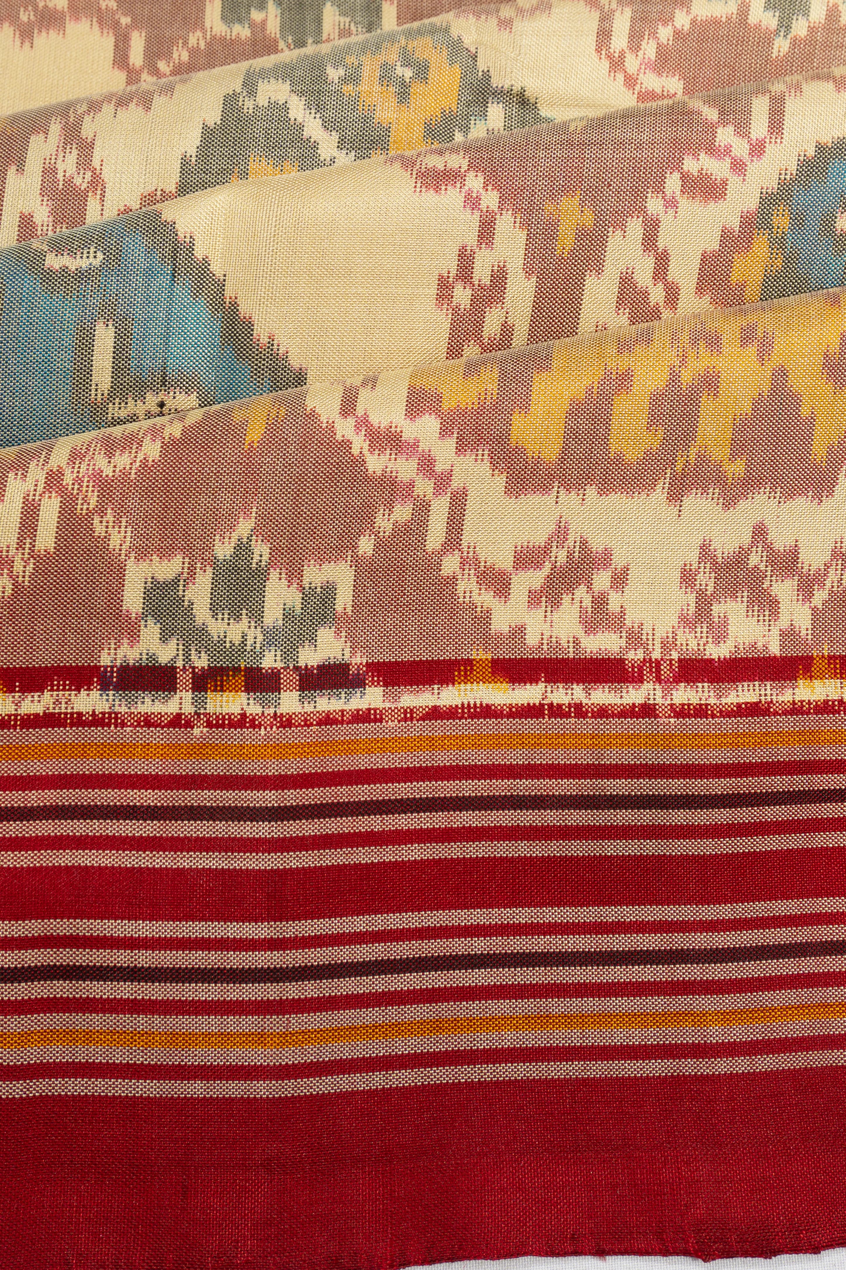 Kanchipuram Silk Ikat Cream Saree