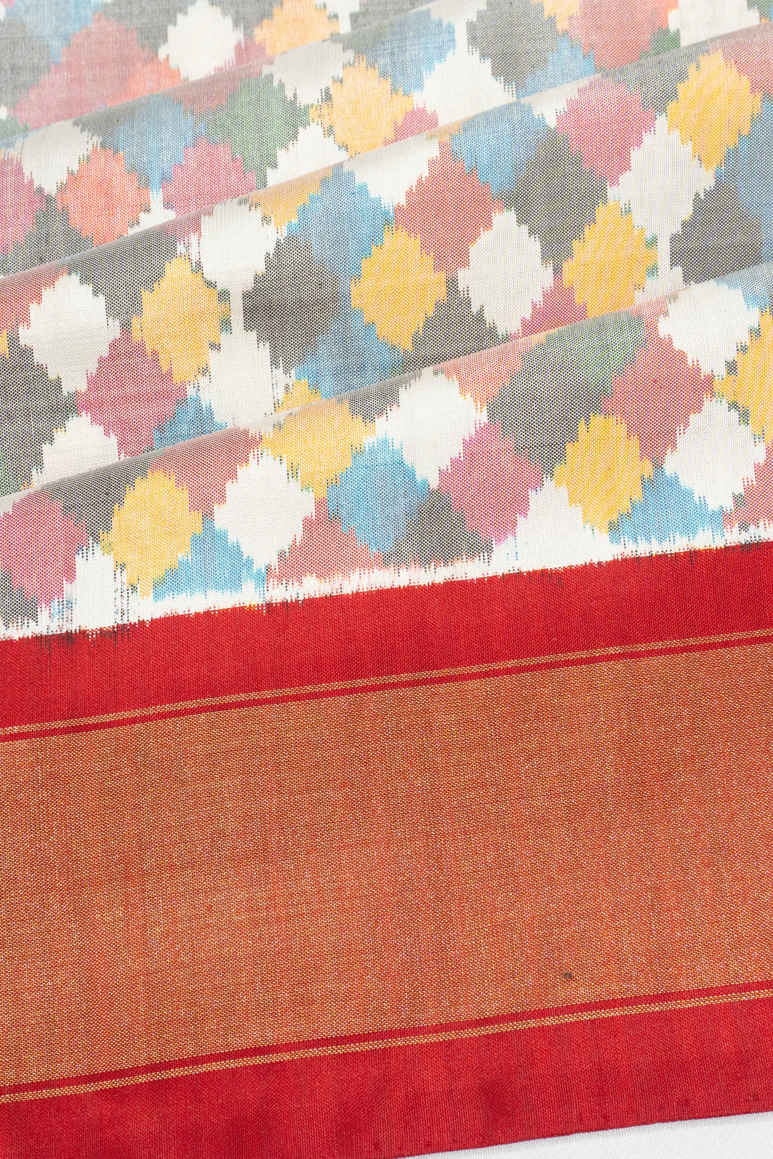 Pochampally Silk Ikat Multicolour Saree