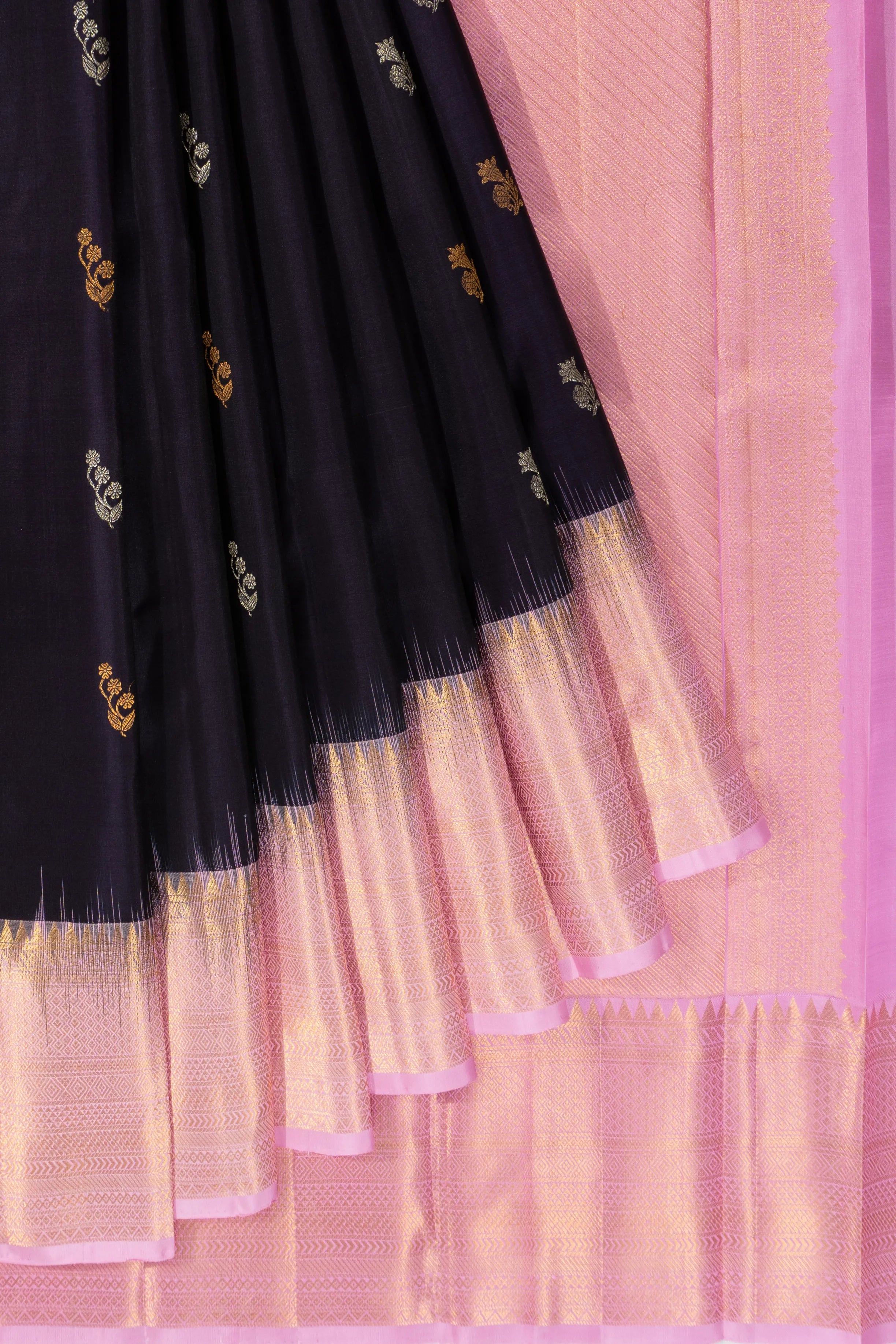 Taranga Kanchi Silk Butta Dark Blue Saree