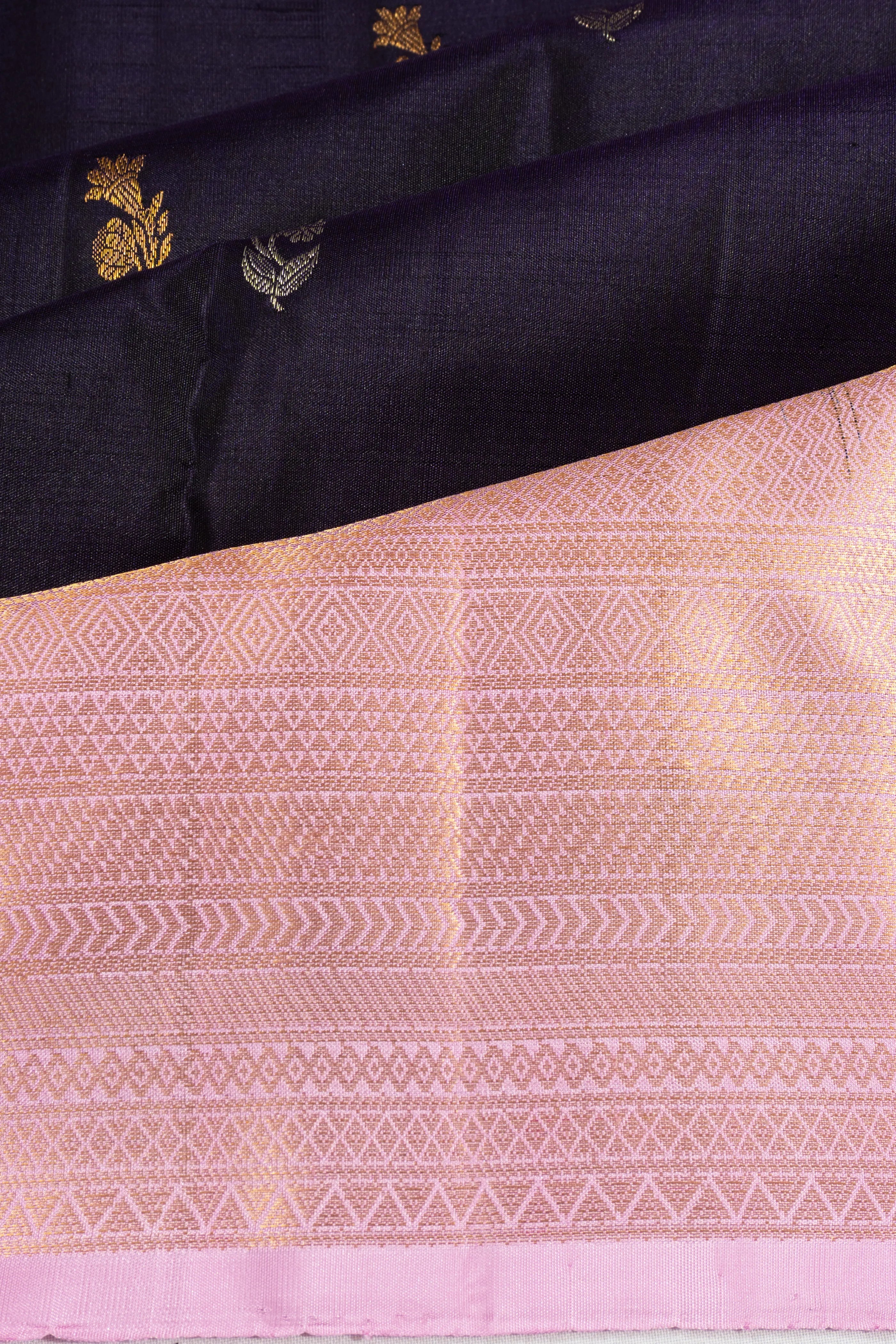 Taranga Kanchi Silk Butta Dark Blue Saree