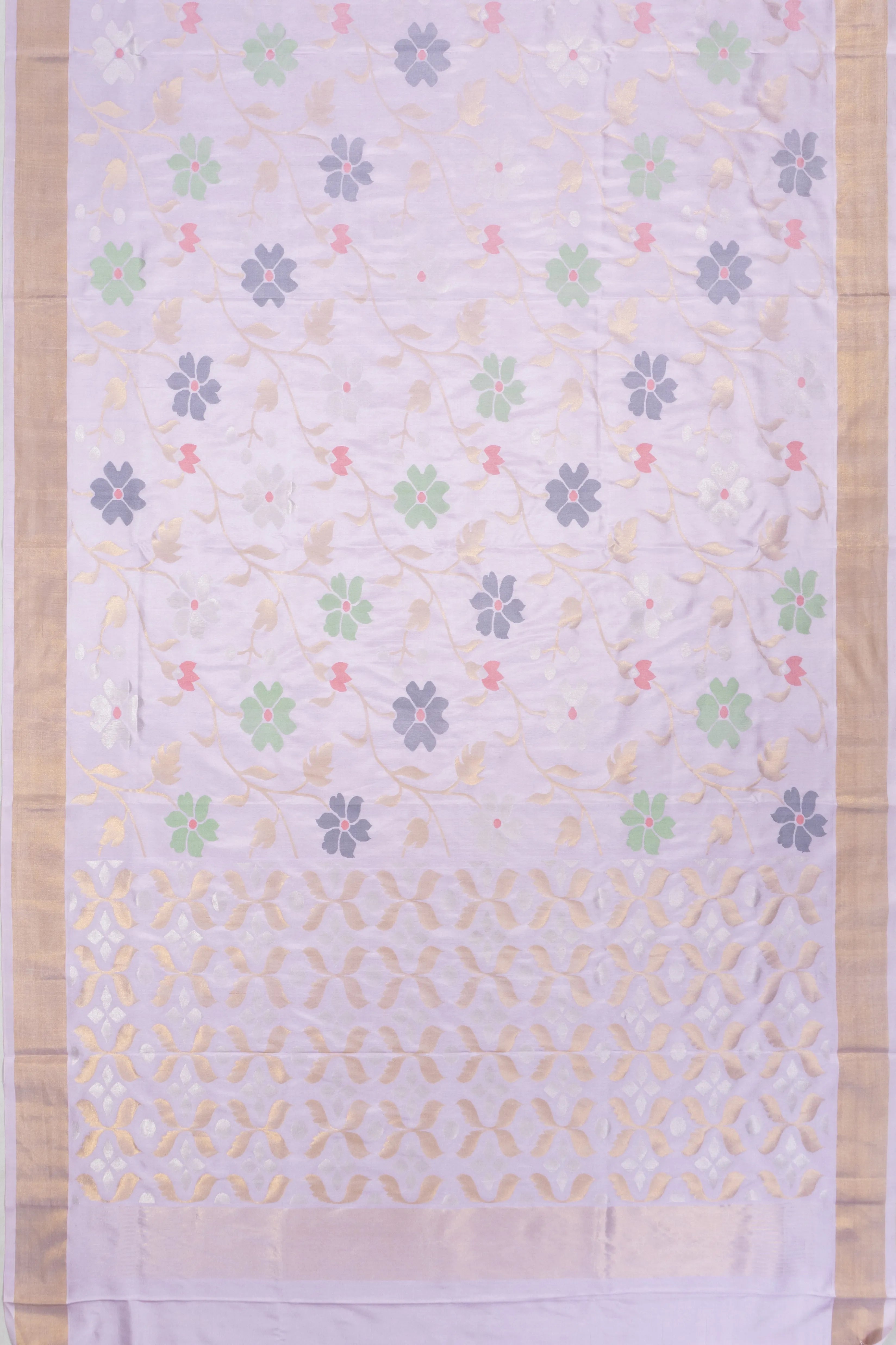 Uppada Silk All Over Jamdani Lavender Saree