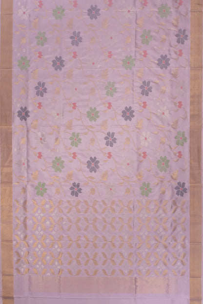 Uppada Silk All Over Jamdani Lavender Saree