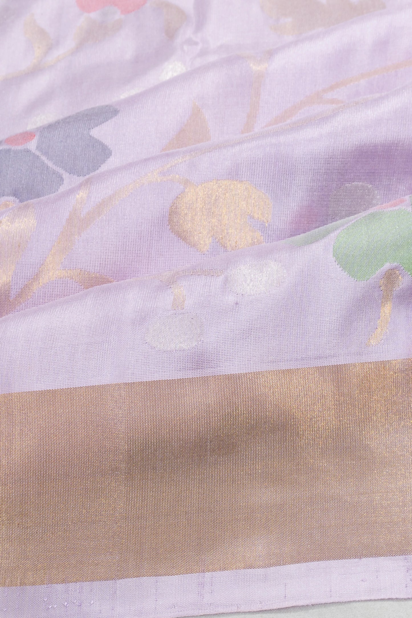 Uppada Silk All Over Jamdani Lavender Saree