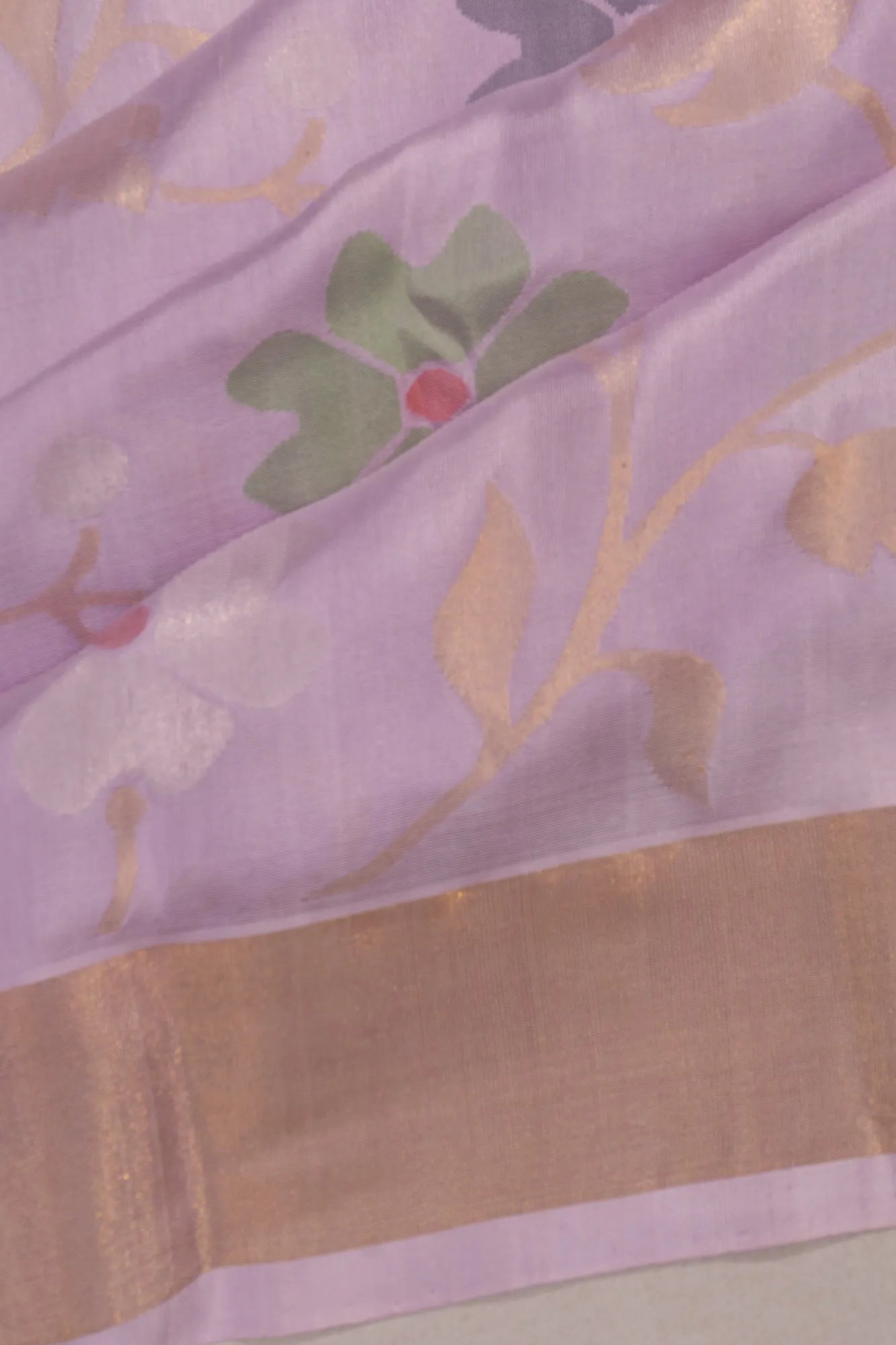 Uppada Silk All Over Jamdani Lavender Saree