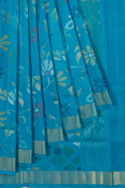 Uppada Silk All Over Jamdani Sky Blue Saree