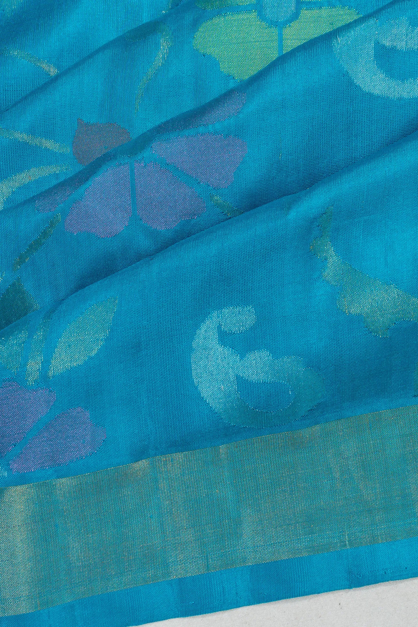 Uppada Silk All Over Jamdani Sky Blue Saree