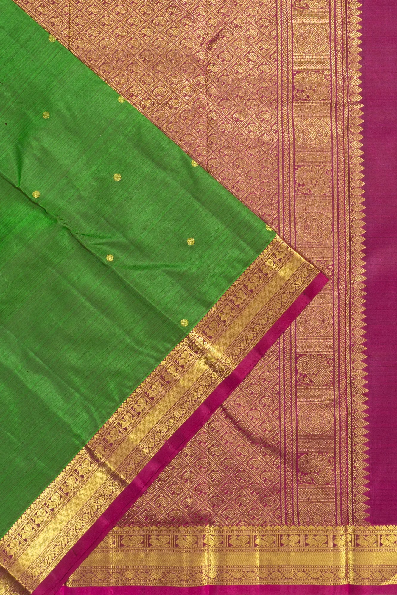 Kanchipuram Silk Butta Green Saree