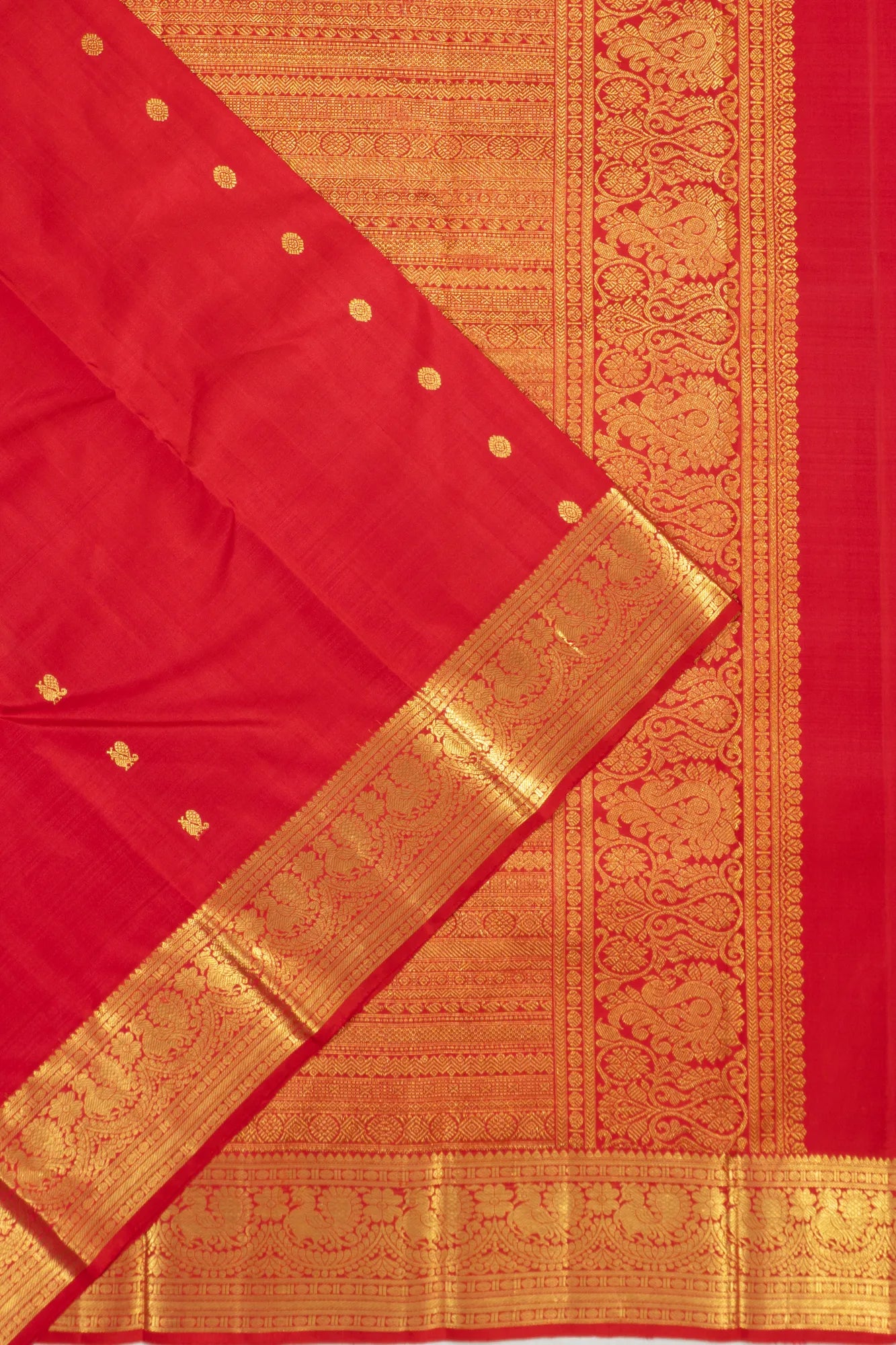 Kanchipuram Silk Butta Red Saree