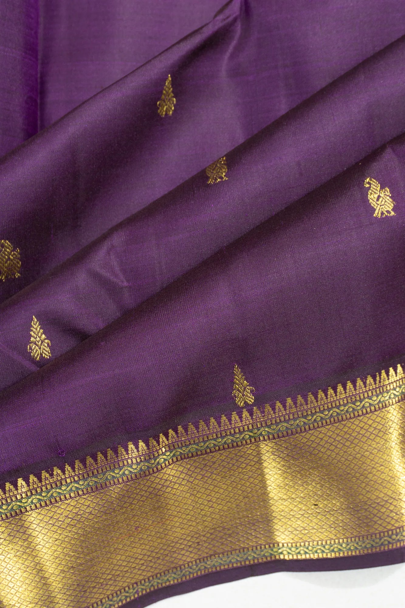 Kanchipuram Silk Butta Violet Saree