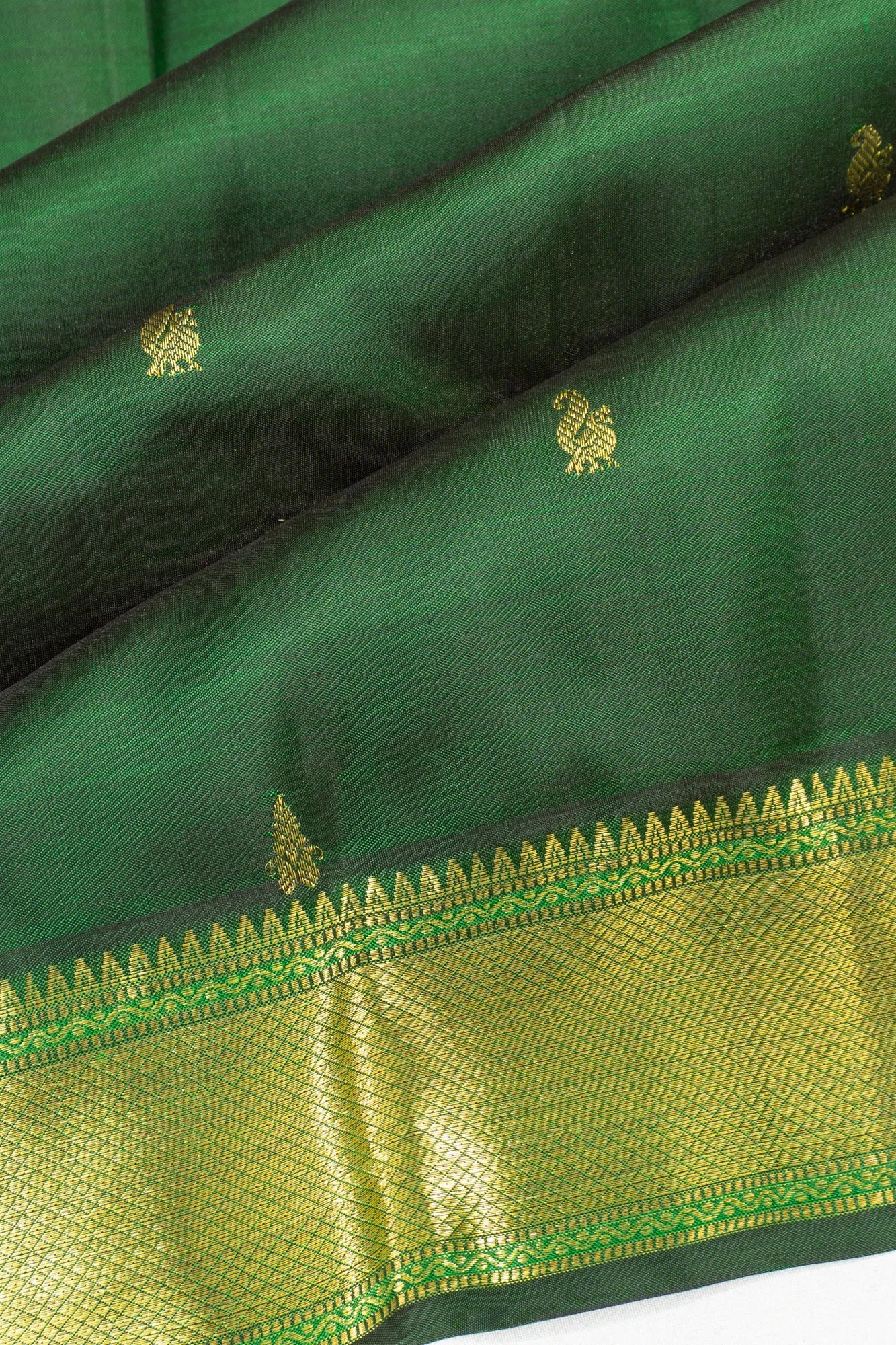 Kanchipuram Silk Butta Green Saree