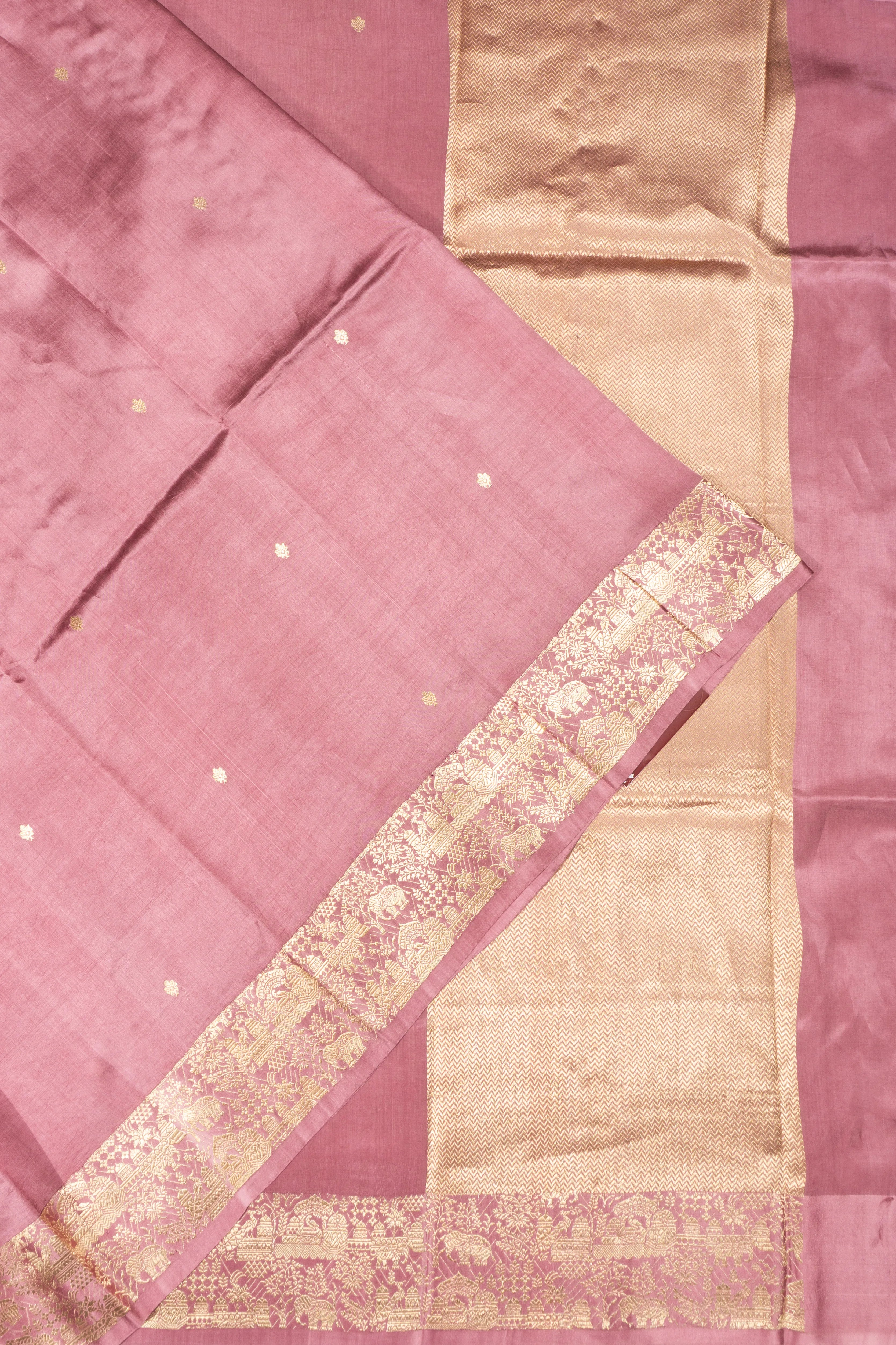 Banarasi Silk Butta Lavender Saree