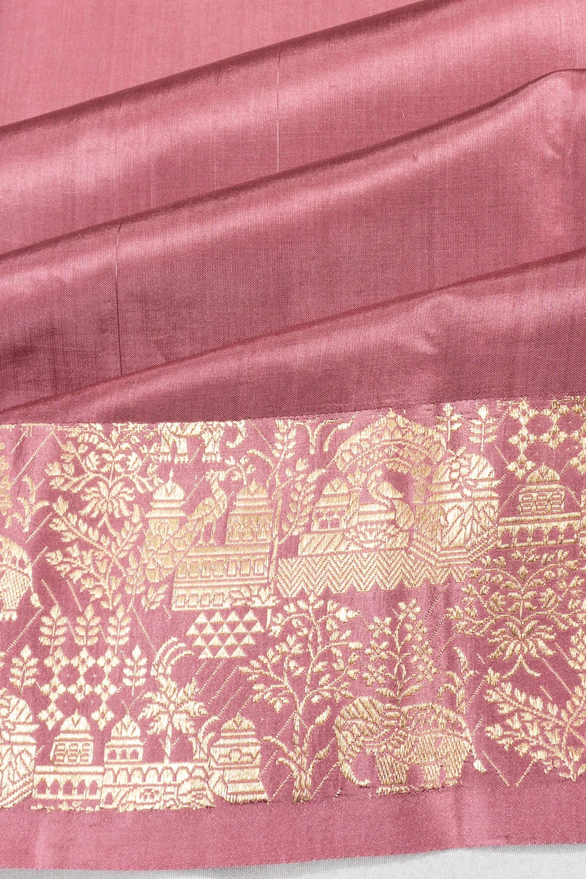 Banarasi Silk Butta Lavender Saree