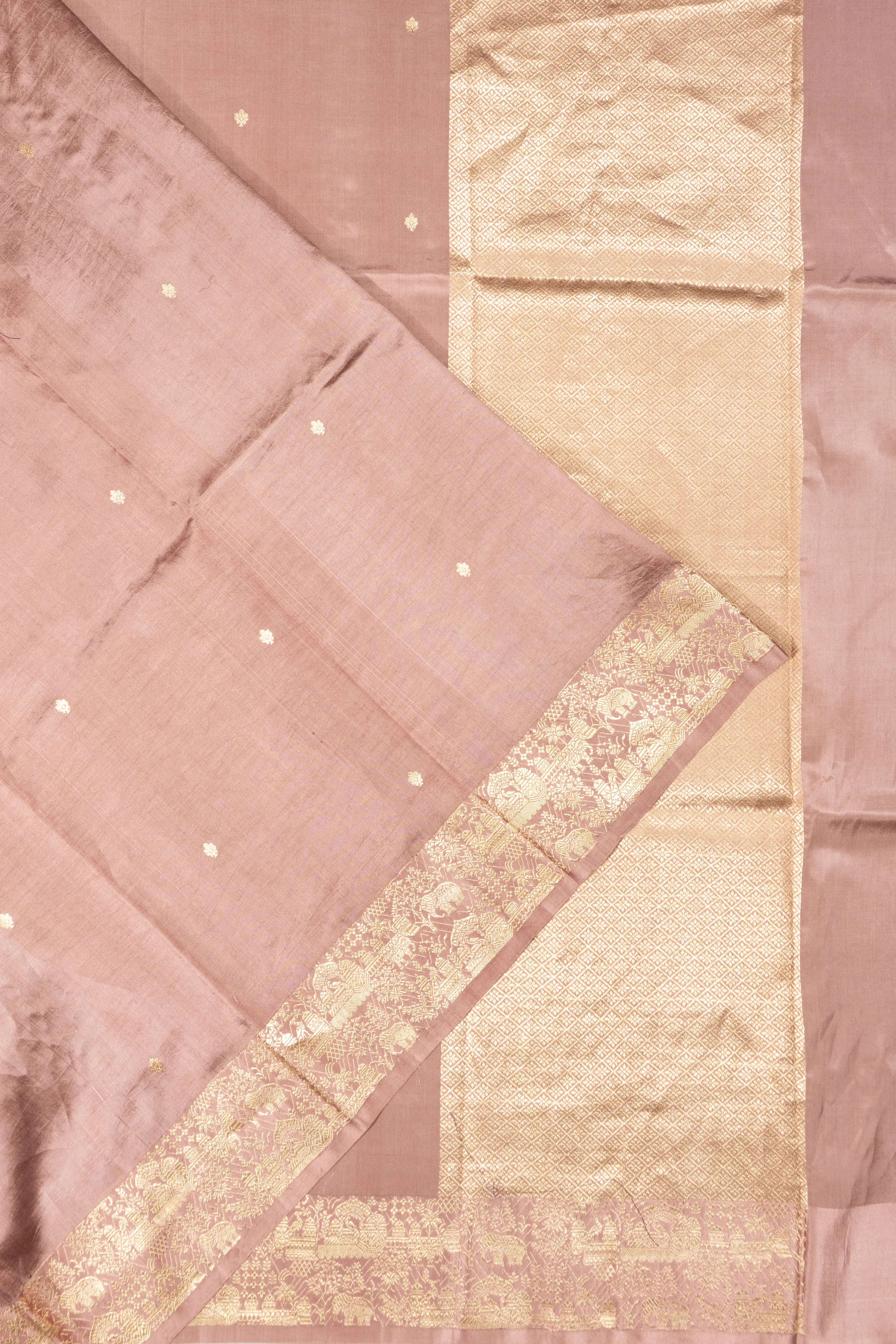 Banarasi Silk Butta Lilac Saree