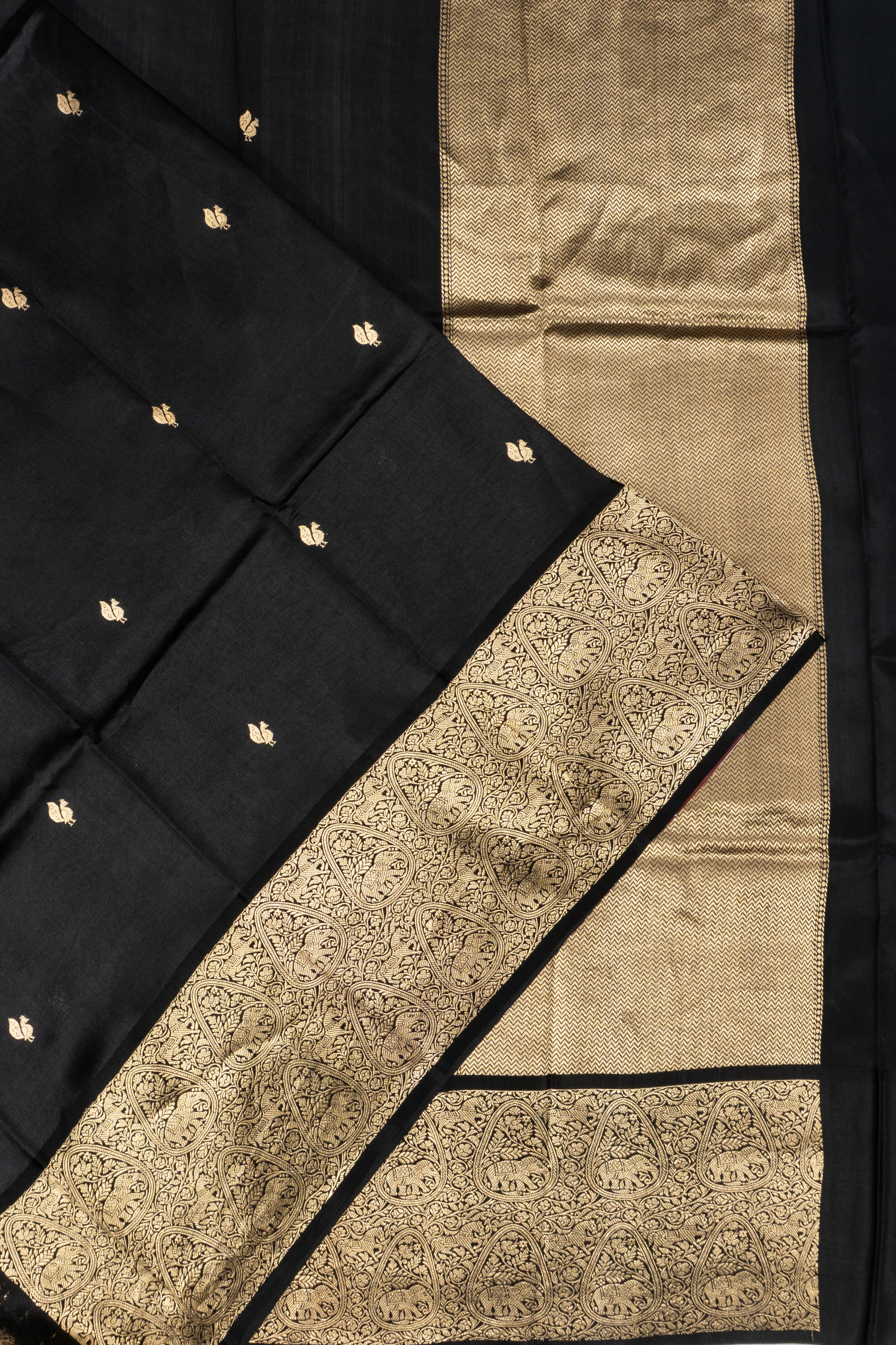 Banarasi Silk Butta Black Saree