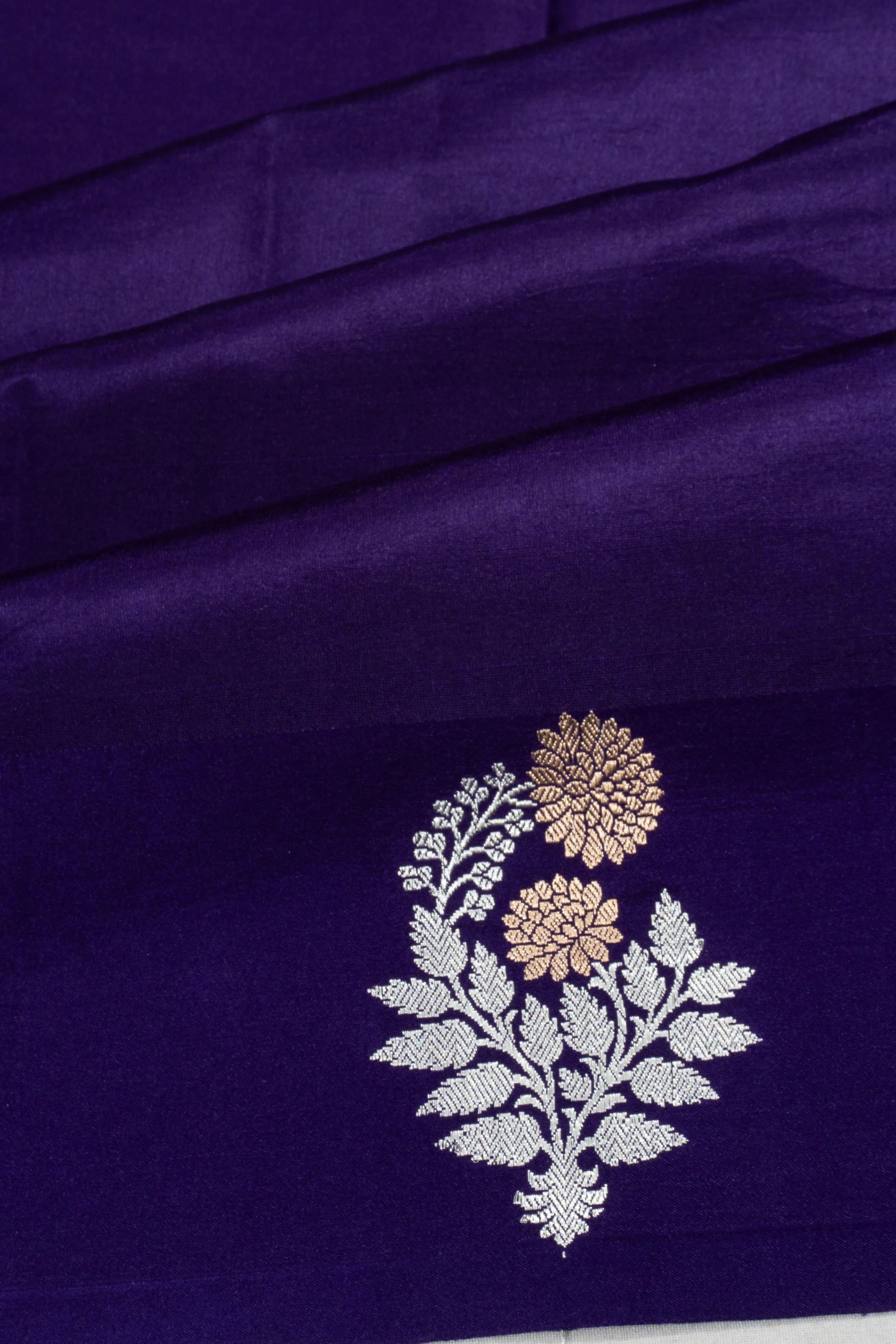 Banarasi Katan Silk Butta Royal Blue Saree