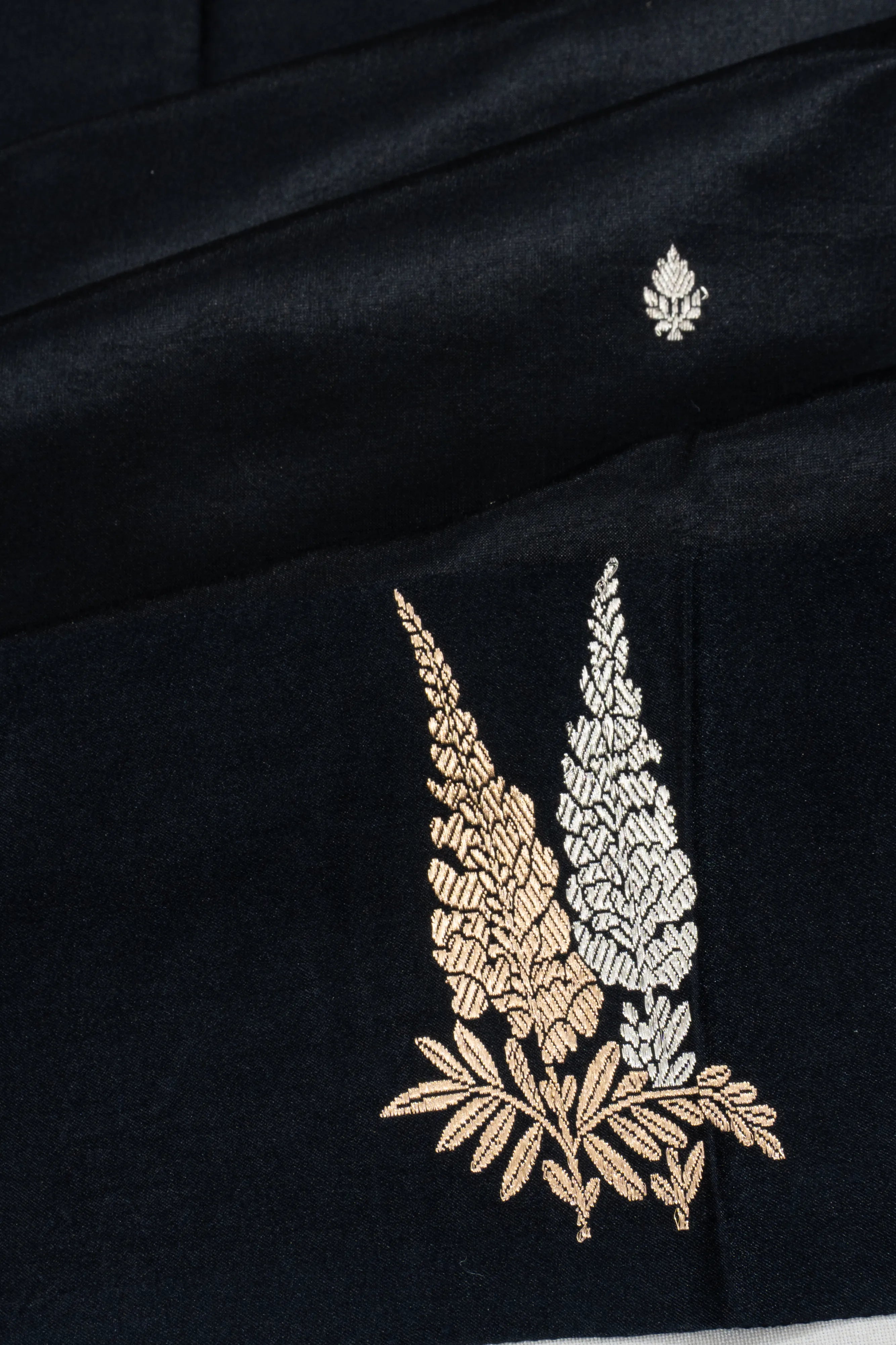 Banarasi Katan Silk Butta Black Saree