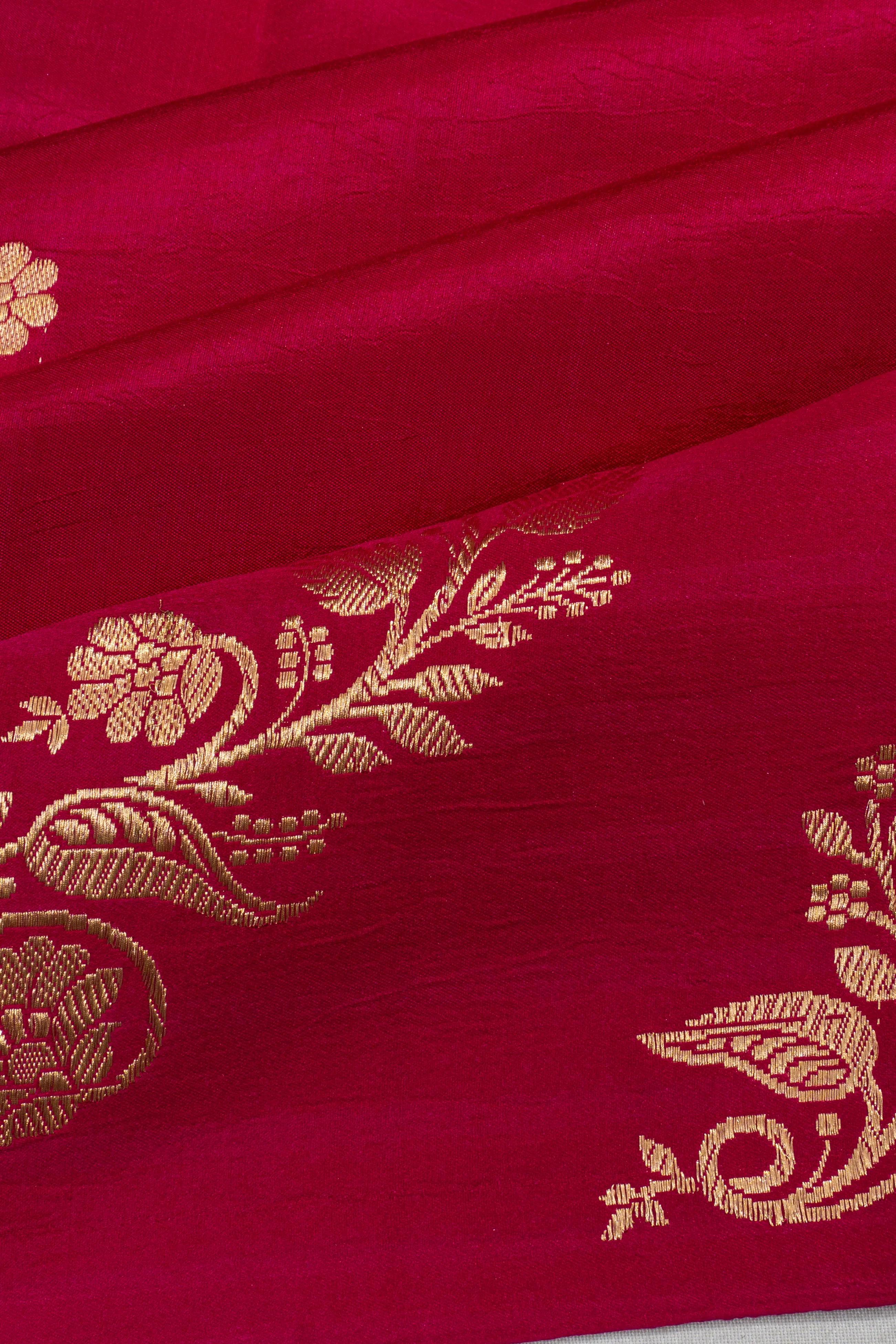 Banarasi Katan Silk Butta Pink Saree