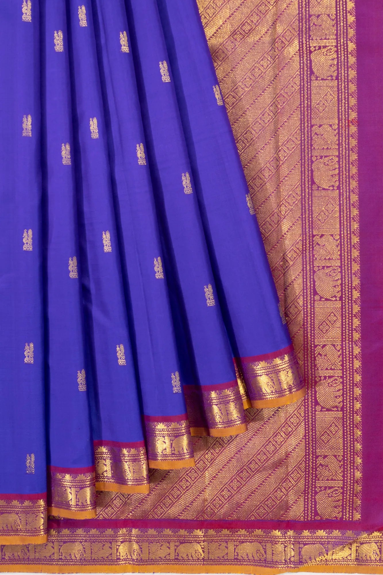 Classic Kanchipuram Silk Butta Violet Saree