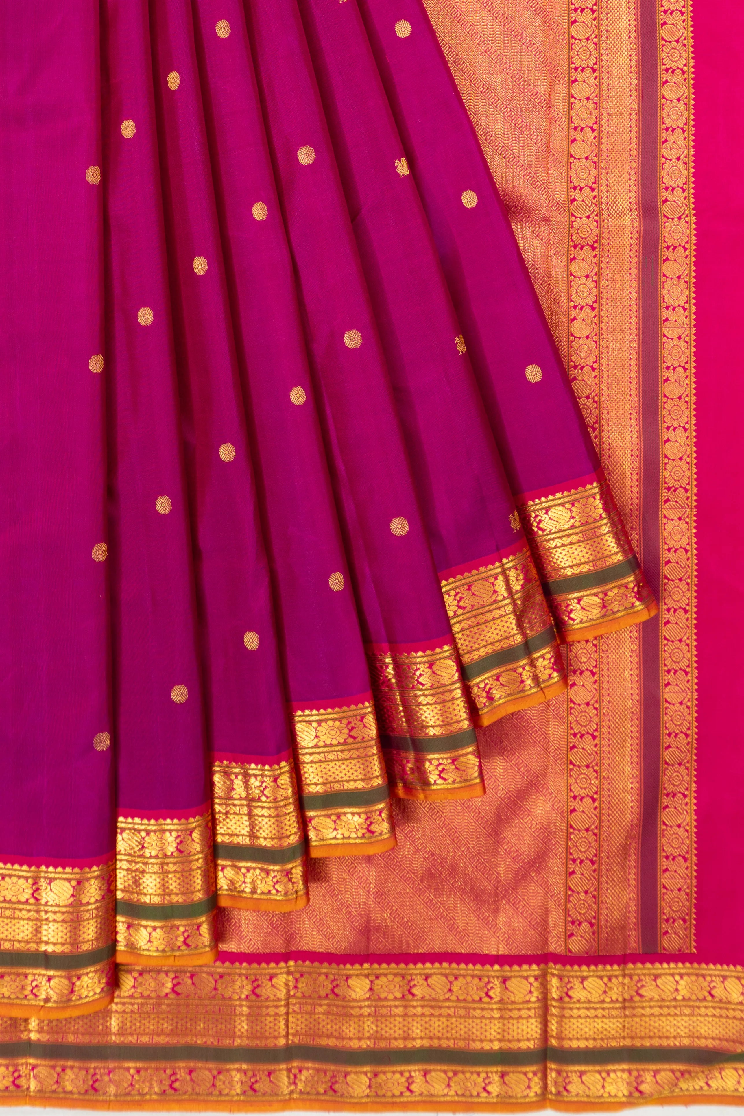 Classic Kanchipuram Silk Butta Purple Saree