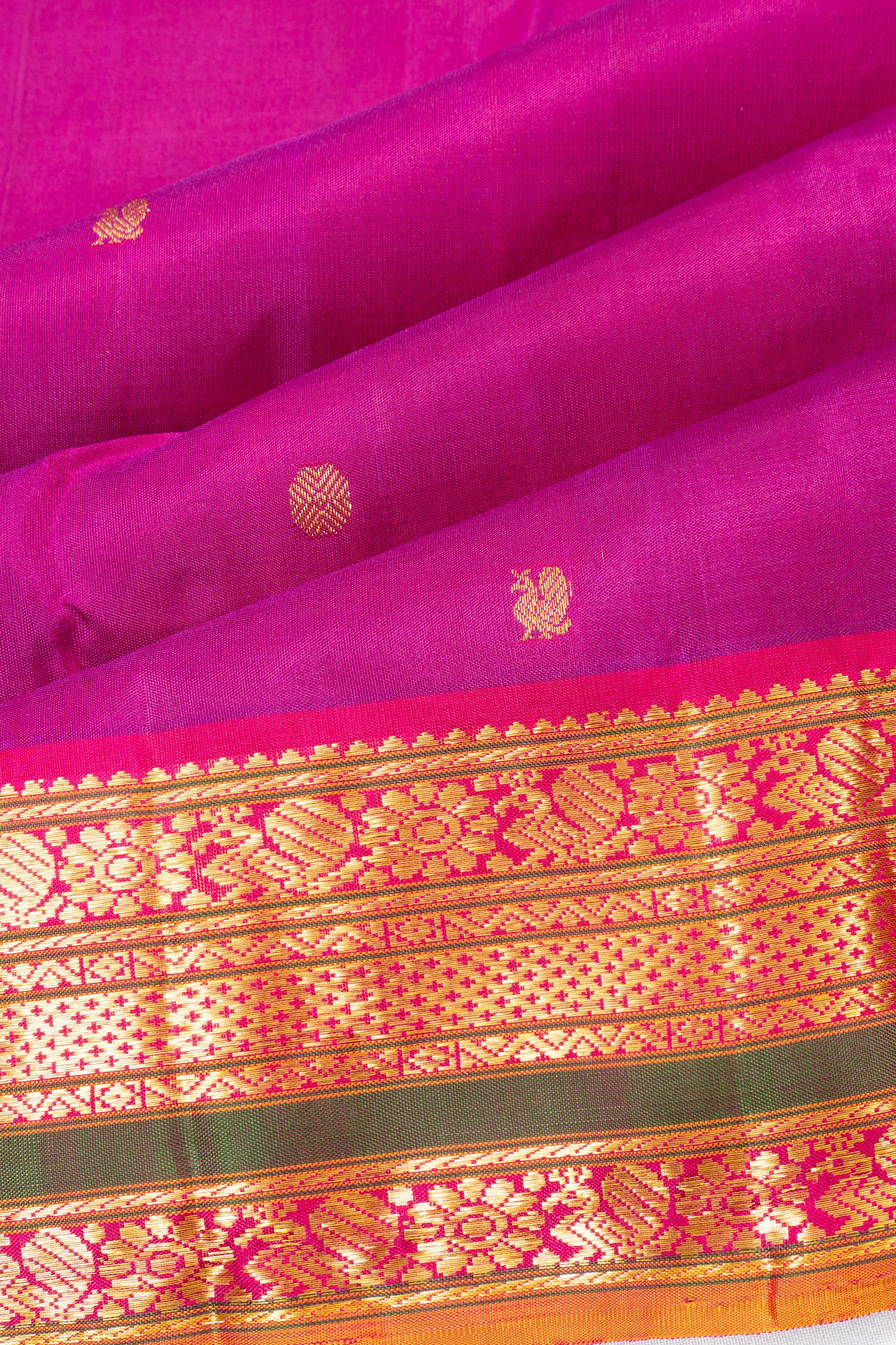 Classic Kanchipuram Silk Butta Purple Saree