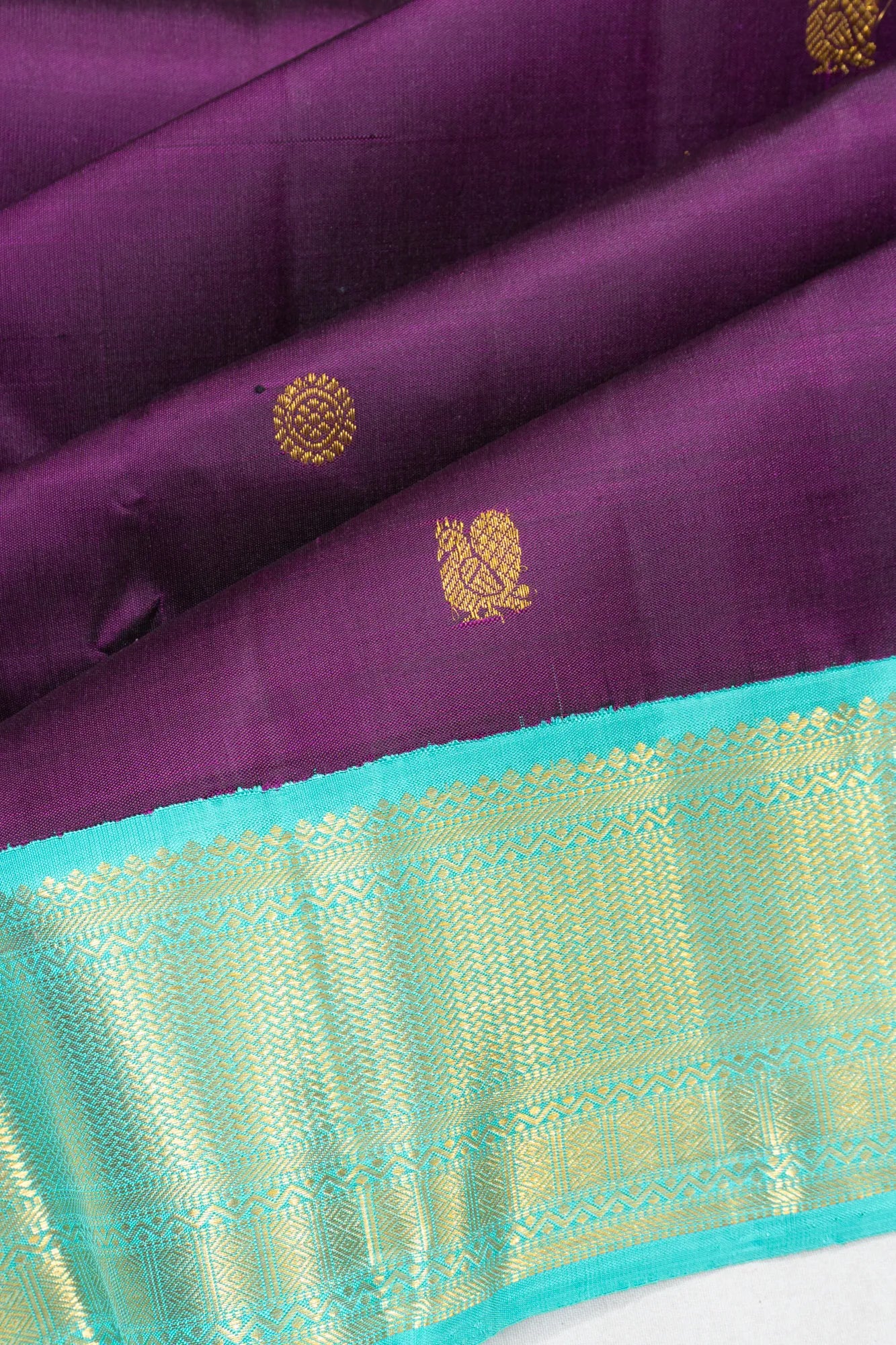 Kanchipuram Silk Butta Purple Saree