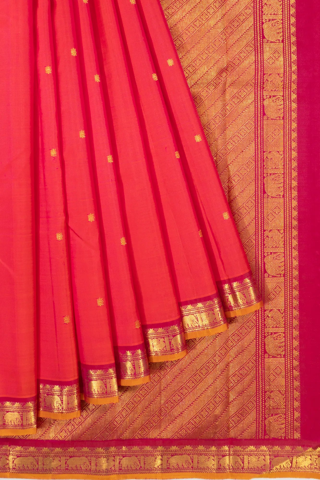 Classic Kanchipuram Silk Butta Red Saree