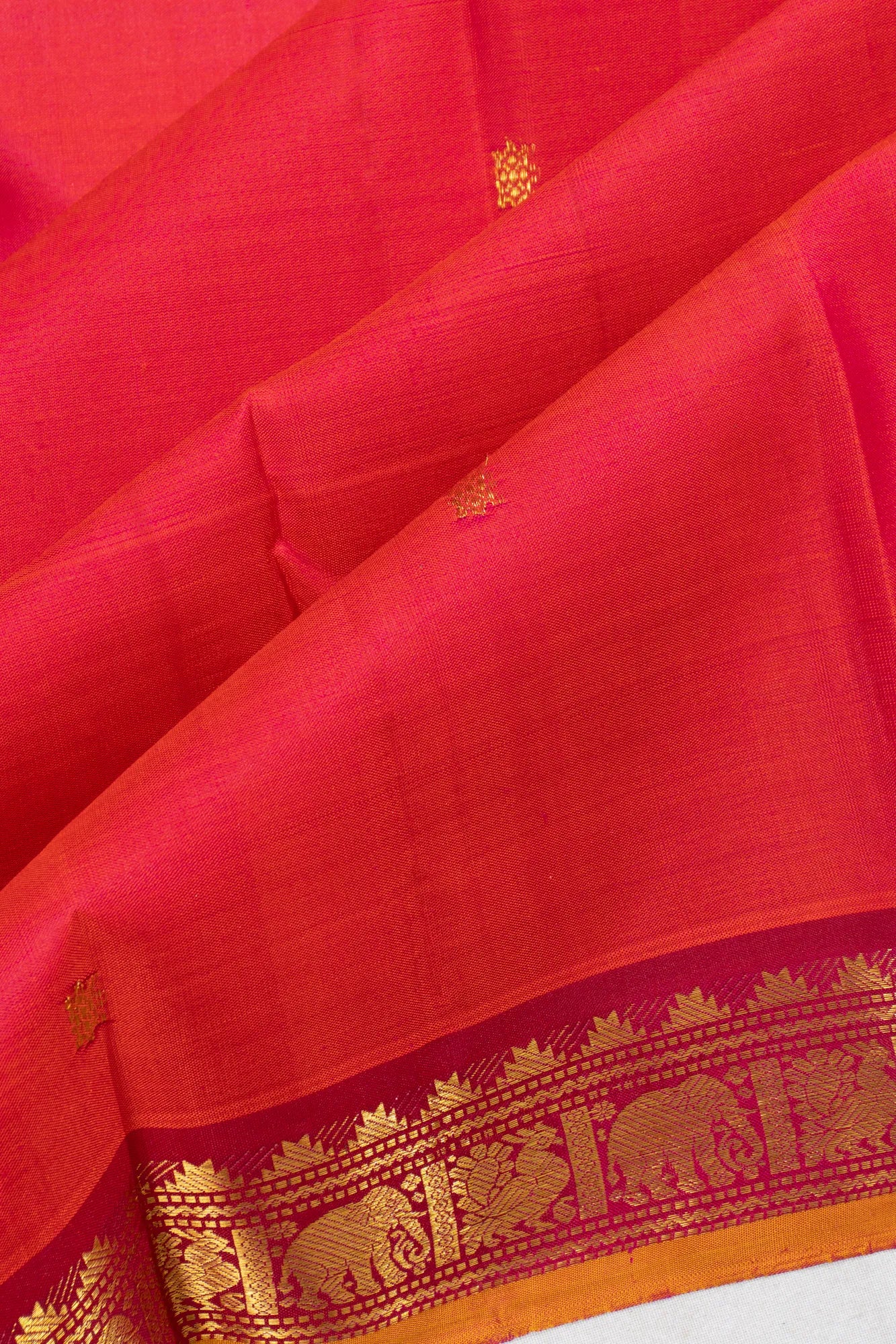 Classic Kanchipuram Silk Butta Red Saree