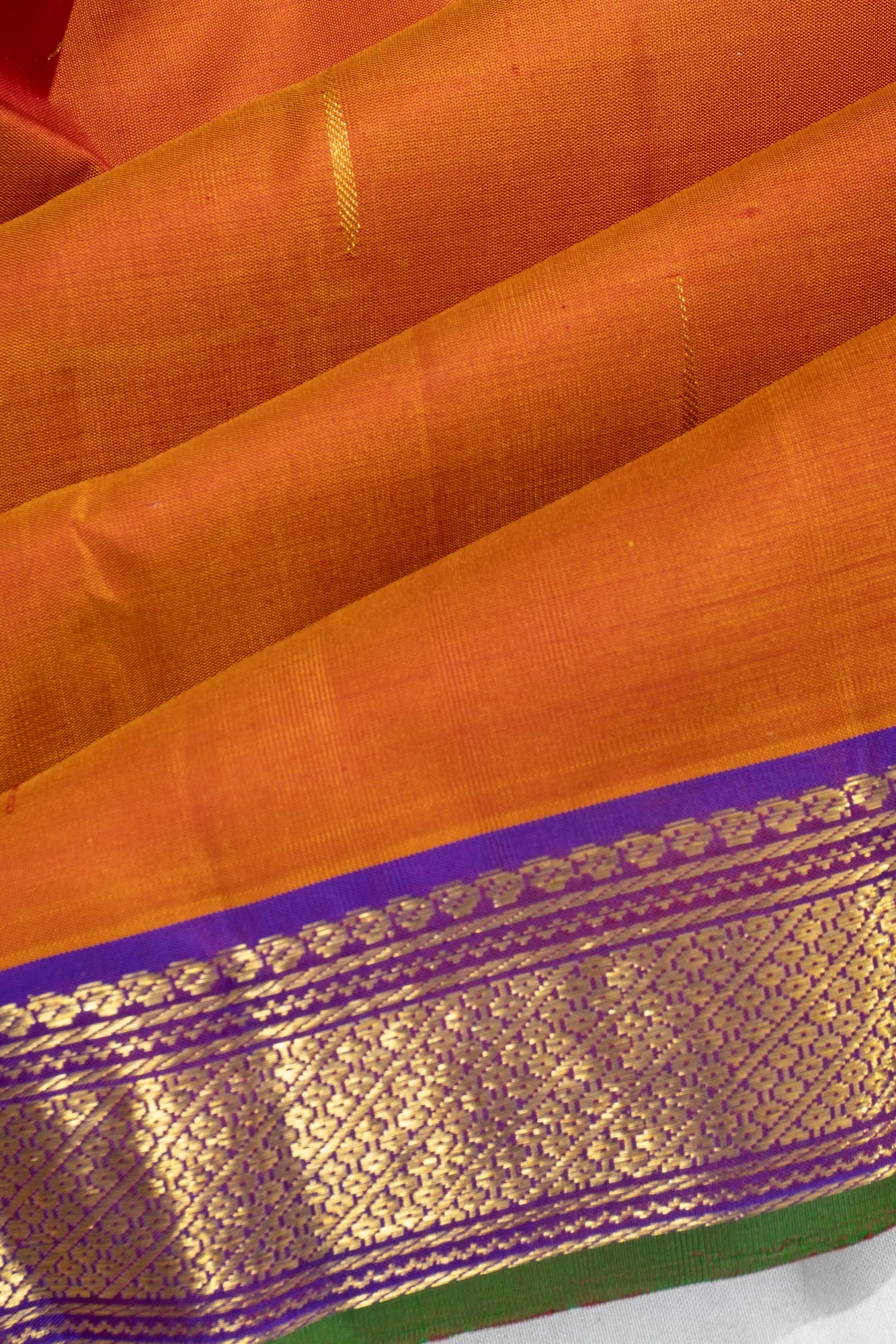 Classic Kanchipuram Silk Butta Mustard Yellow Saree