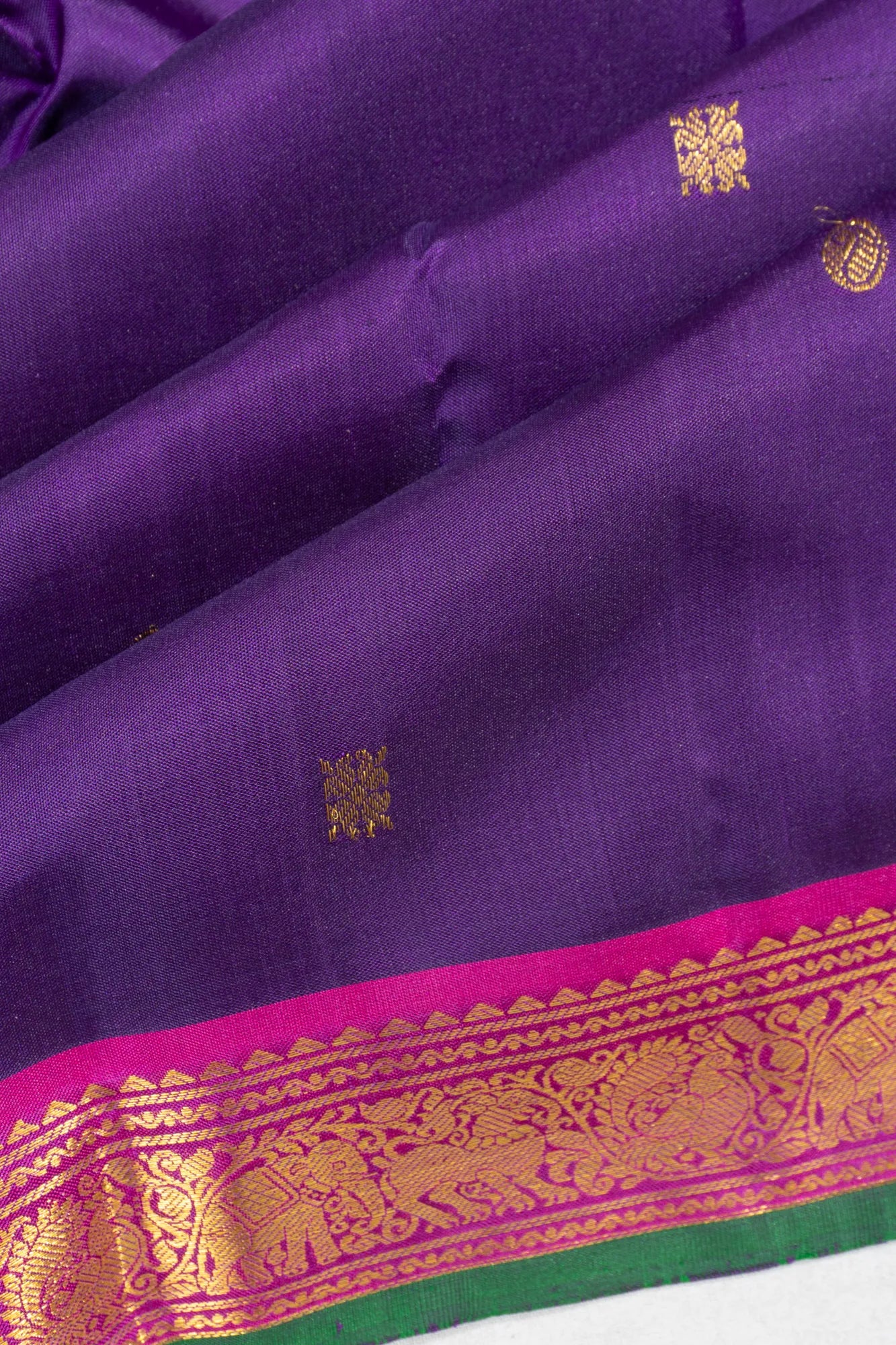 Classic Kanchipuram Silk Butta Violet Saree