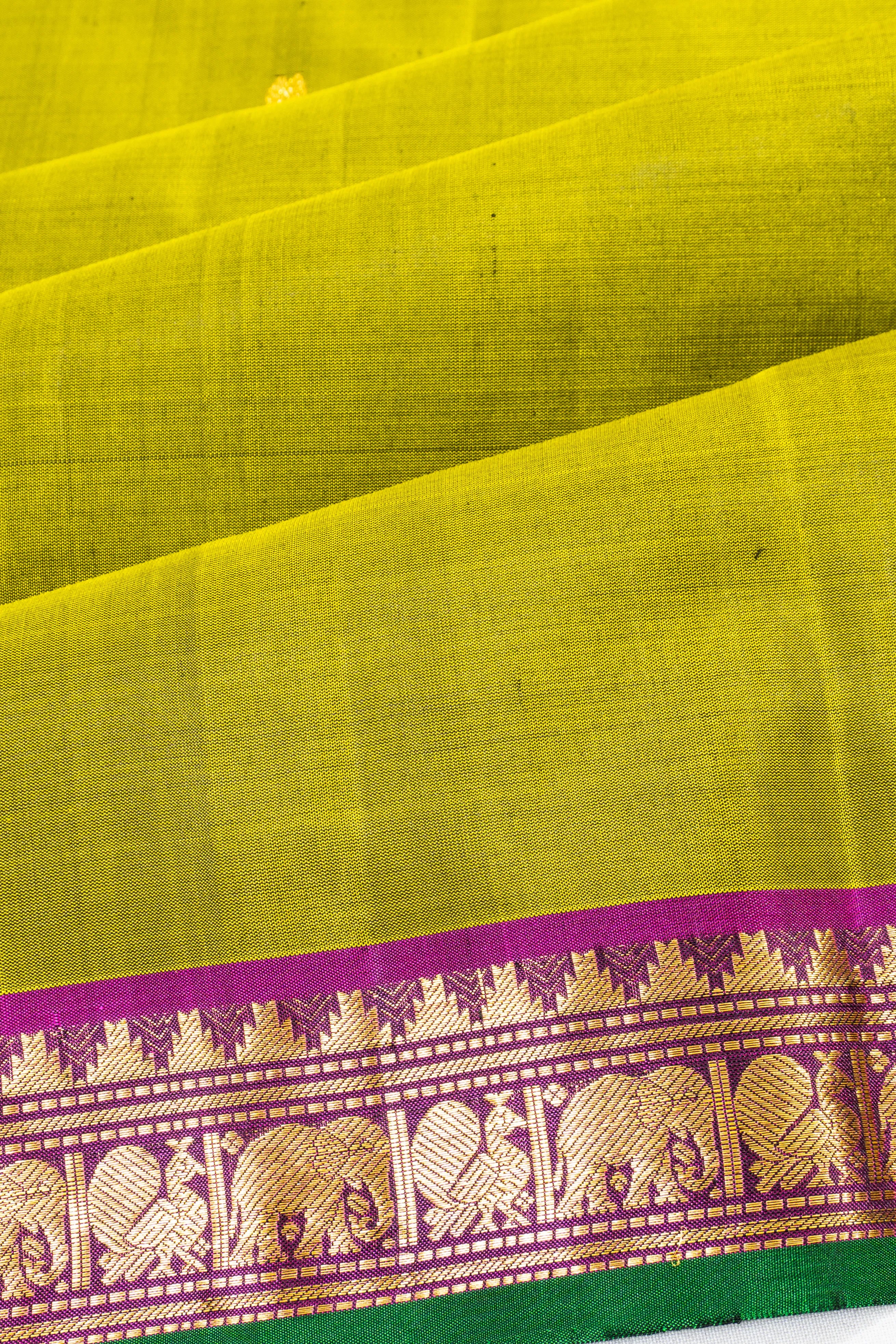 Classic Kanchipuram Silk Butta Green Saree